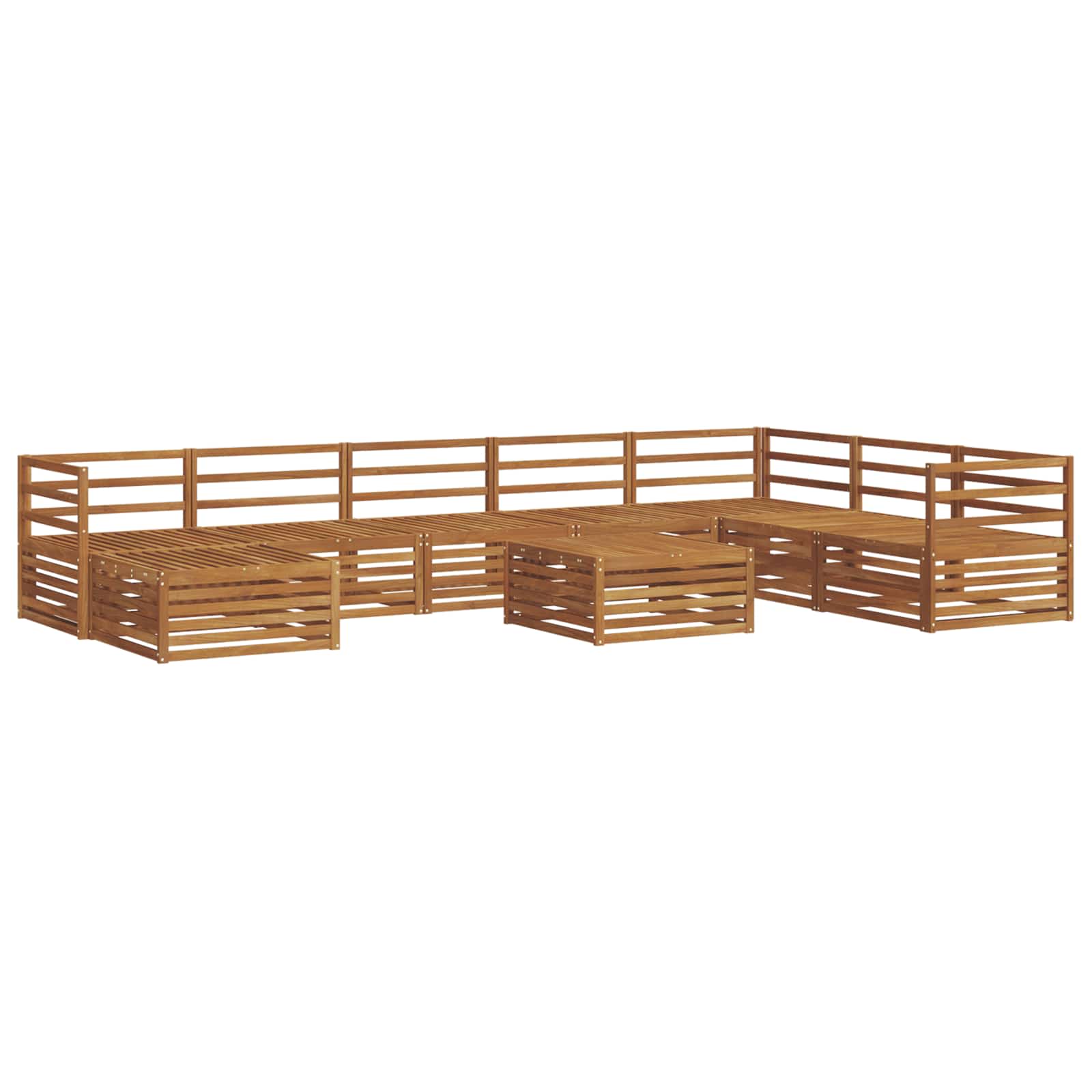 vidaXL Sofa-Sets 9 pcs Naturel Massief Acaciahout