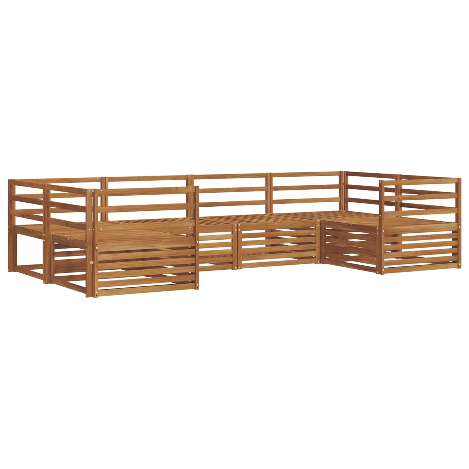 vidaXL Sofa-Sets 6 pcs Naturel Massief Acaciahout