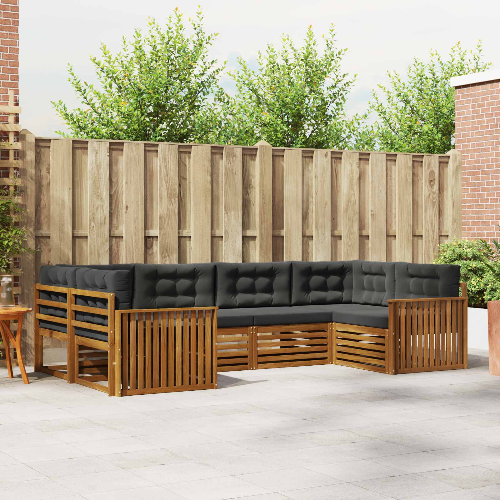 vidaXL Sofa-Sets 6 pcs Naturel Massief Acaciahout