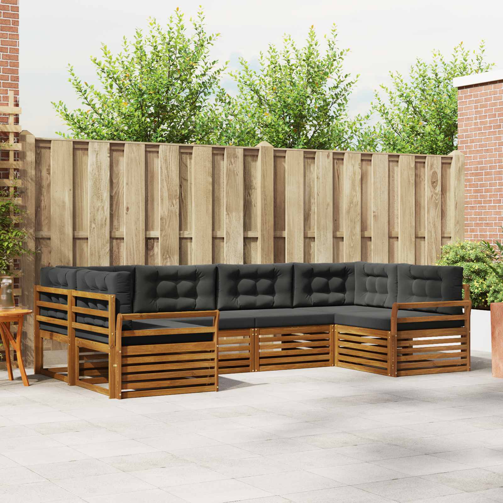 vidaXL Sofa-Sets 6 pcs Naturel Massief Acaciahout