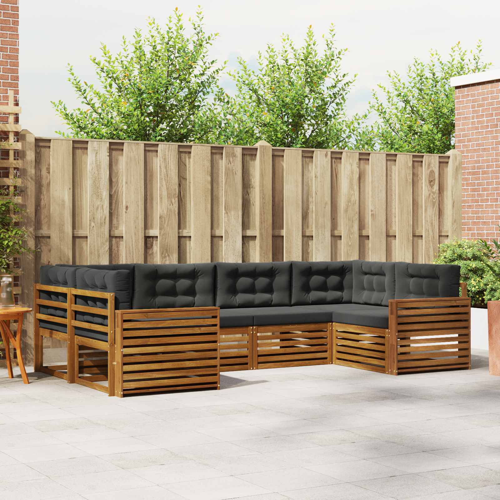 vidaXL Sofa-Sets 6 pcs Naturel Massief Acaciahout