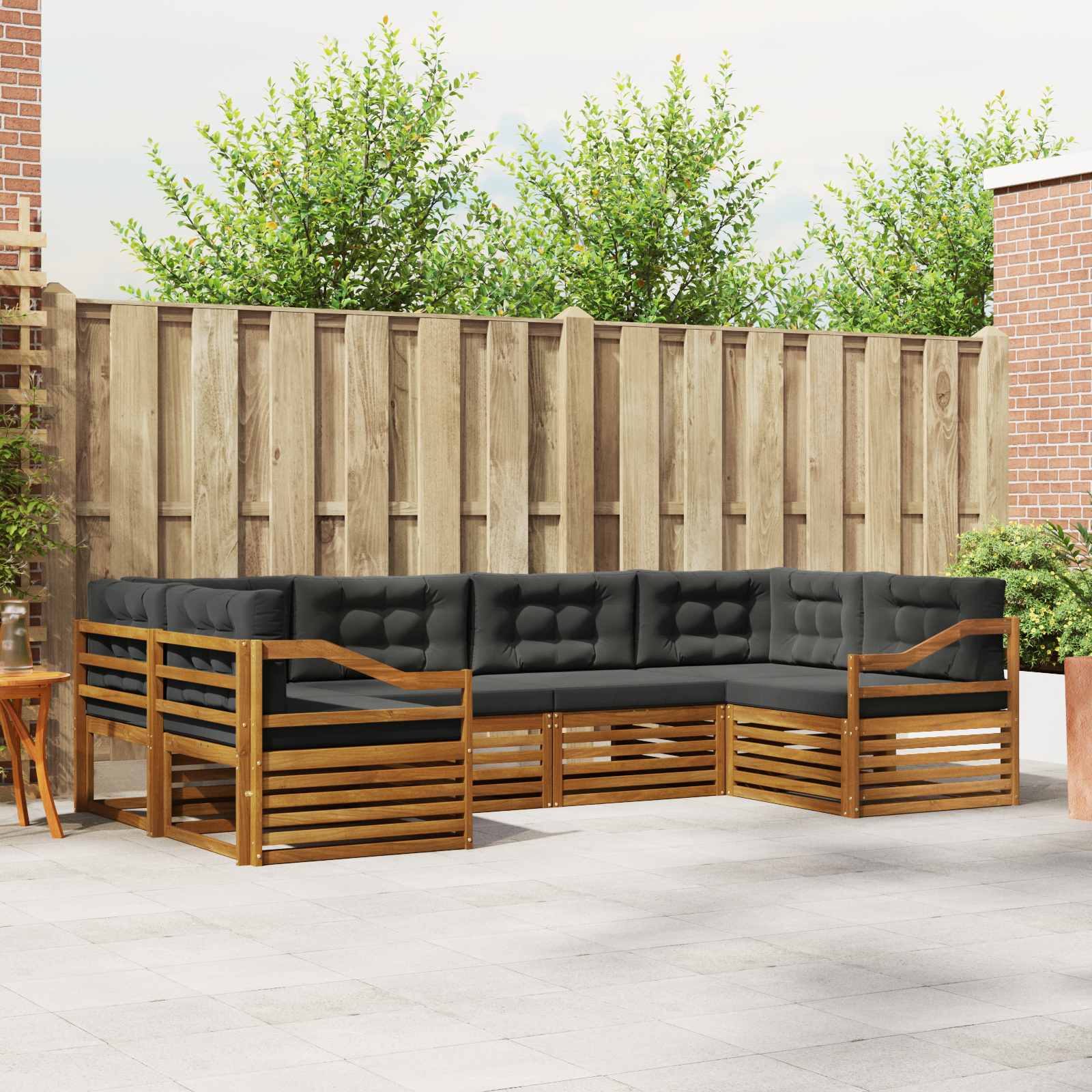vidaXL Sofa-Sets 6 pcs Naturel Massief Acaciahout