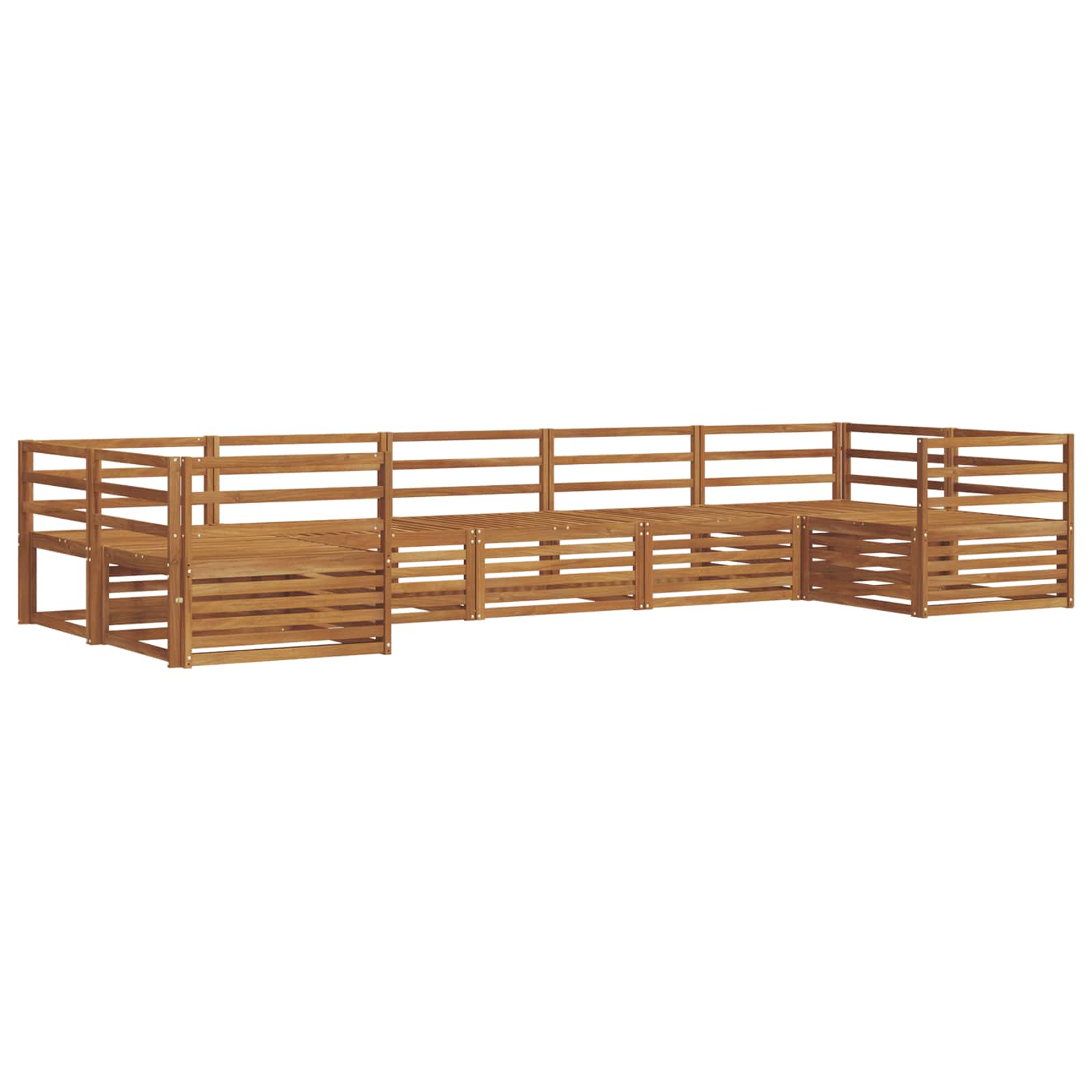 vidaXL Sofa-Sets 7 pcs Naturel Massief Acaciahout
