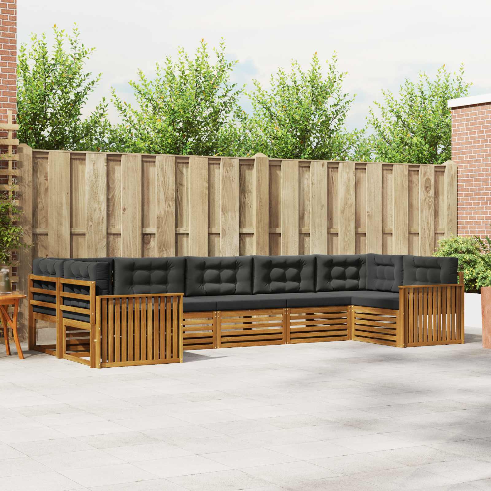 vidaXL Sofa-Sets 7 pcs Naturel Massief Acaciahout