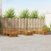 vidaXL Sofa-Sets 11 pcs Naturel Massief Acaciahout