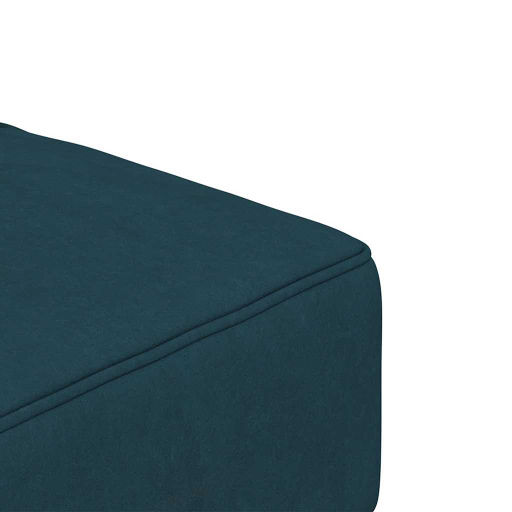 vidaXL Slaapbank 2-zits met 2 kussens fluweel blauw