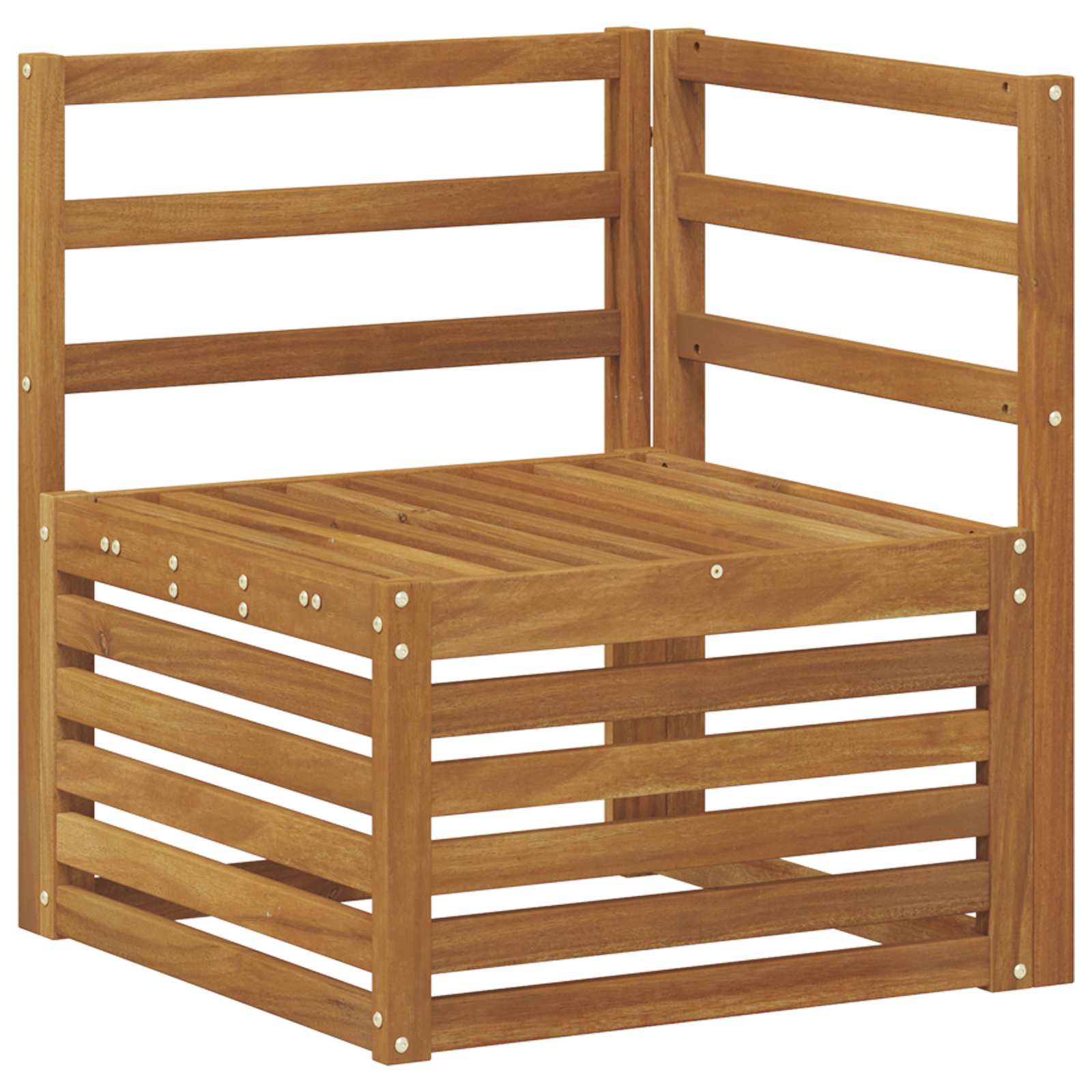 vidaXL Sofa-Sets 7 pcs Natuurlijk en Crème Massief Acaciahout