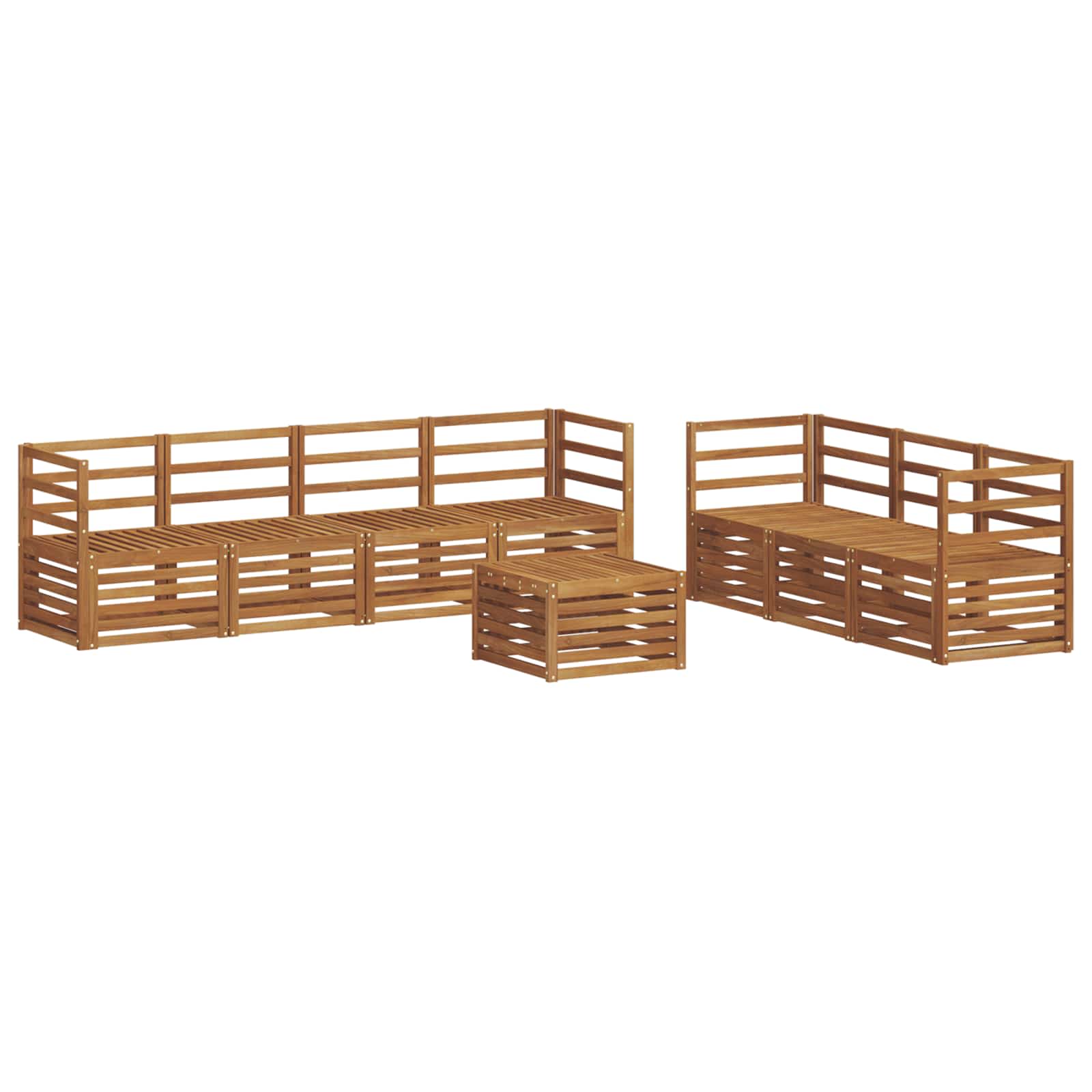 vidaXL Sofa-Sets 8 pcs Naturel Massief Acaciahout
