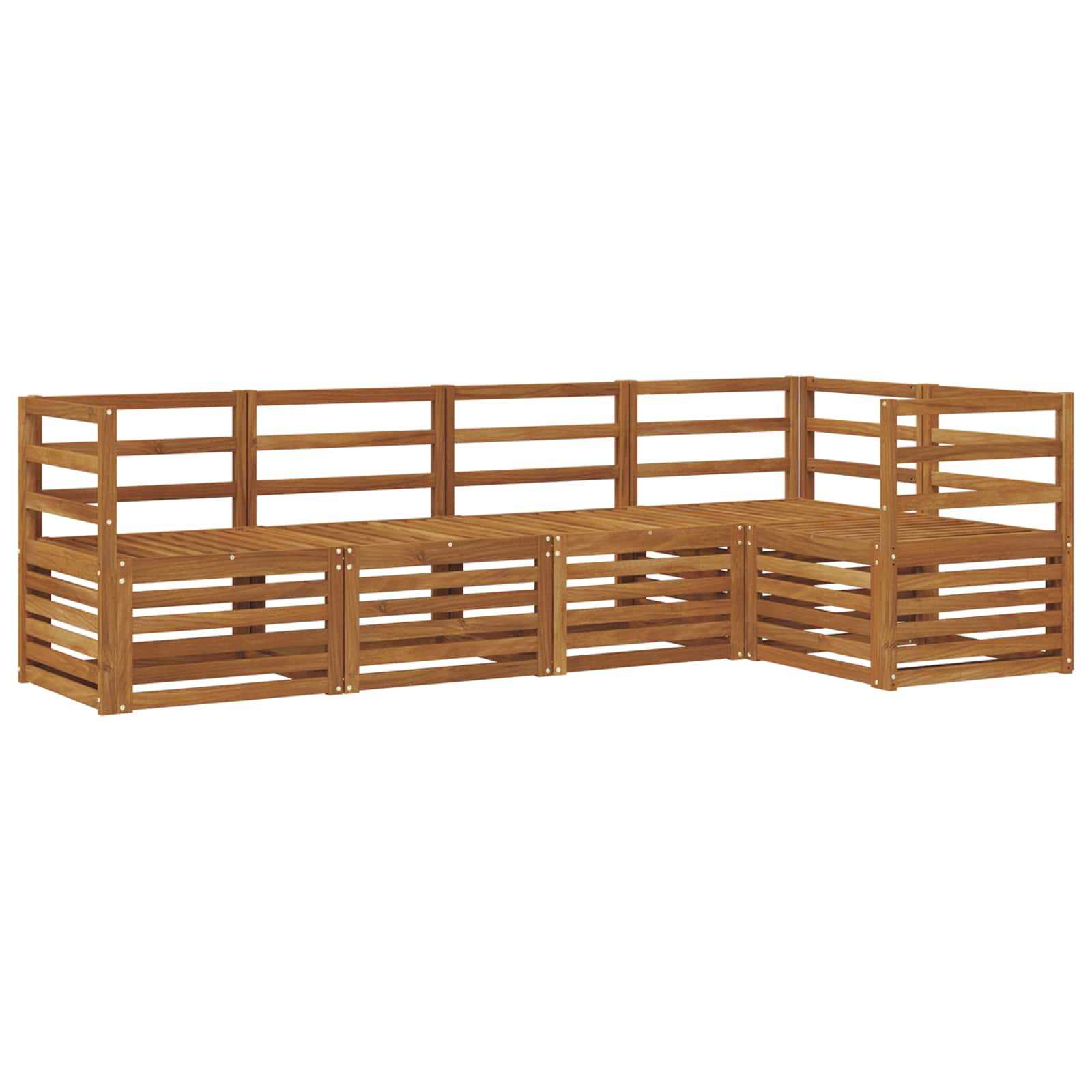 vidaXL Sofa-Sets 5 pcs Naturel Massief Acaciahout