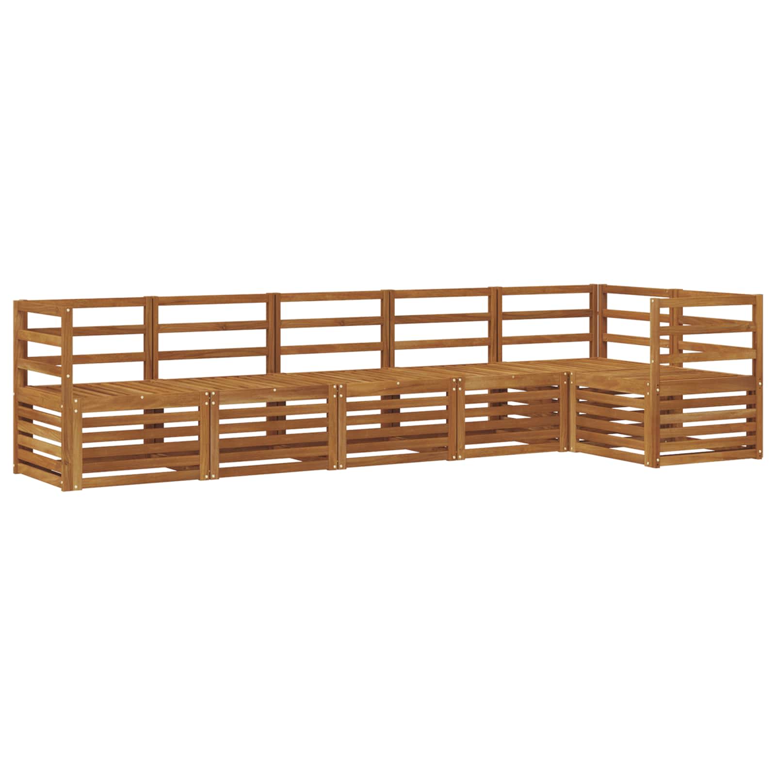 vidaXL Sofa-Sets 6 pcs Naturel Massief Acaciahout