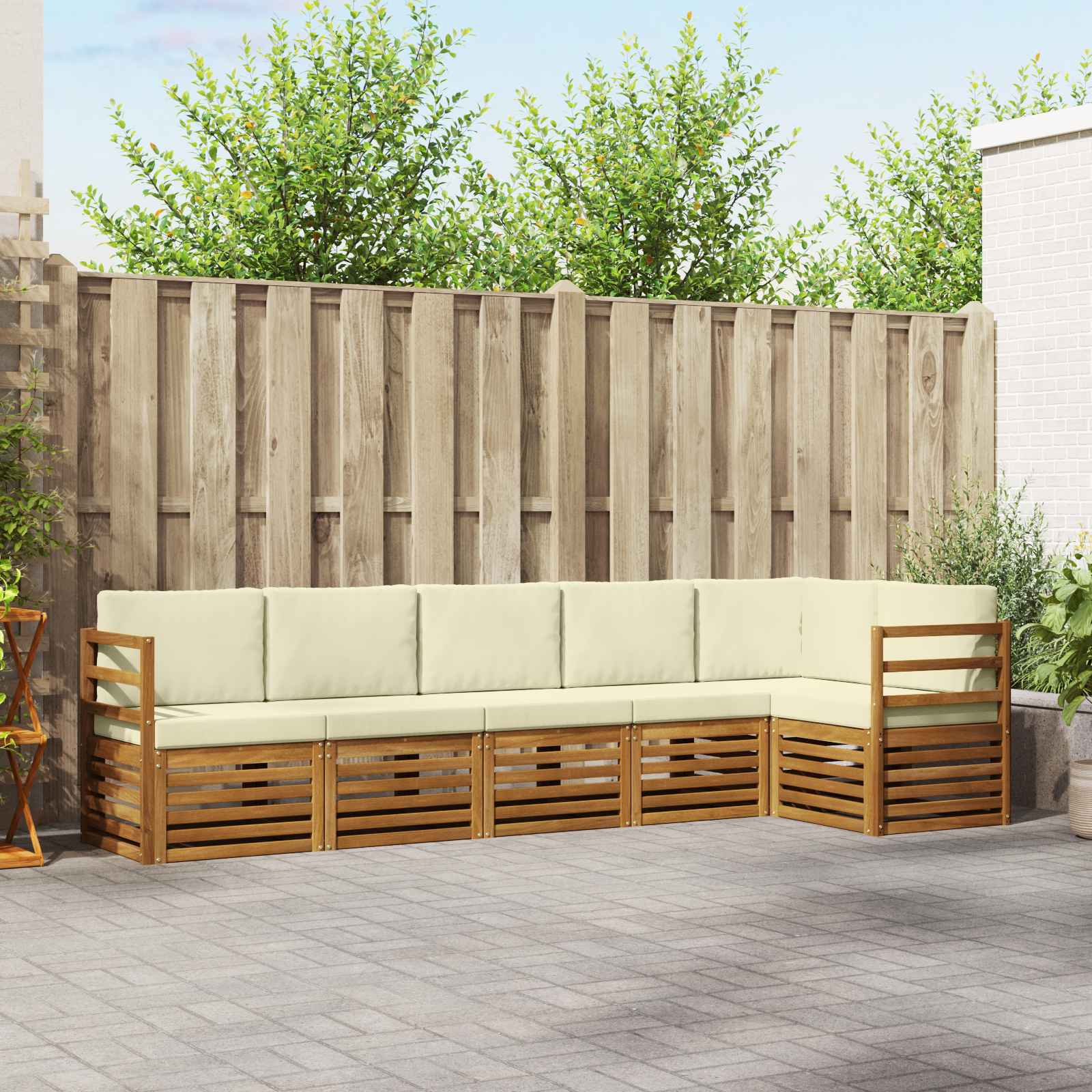 vidaXL Sofa-Sets 6 pcs Naturel Massief Acaciahout