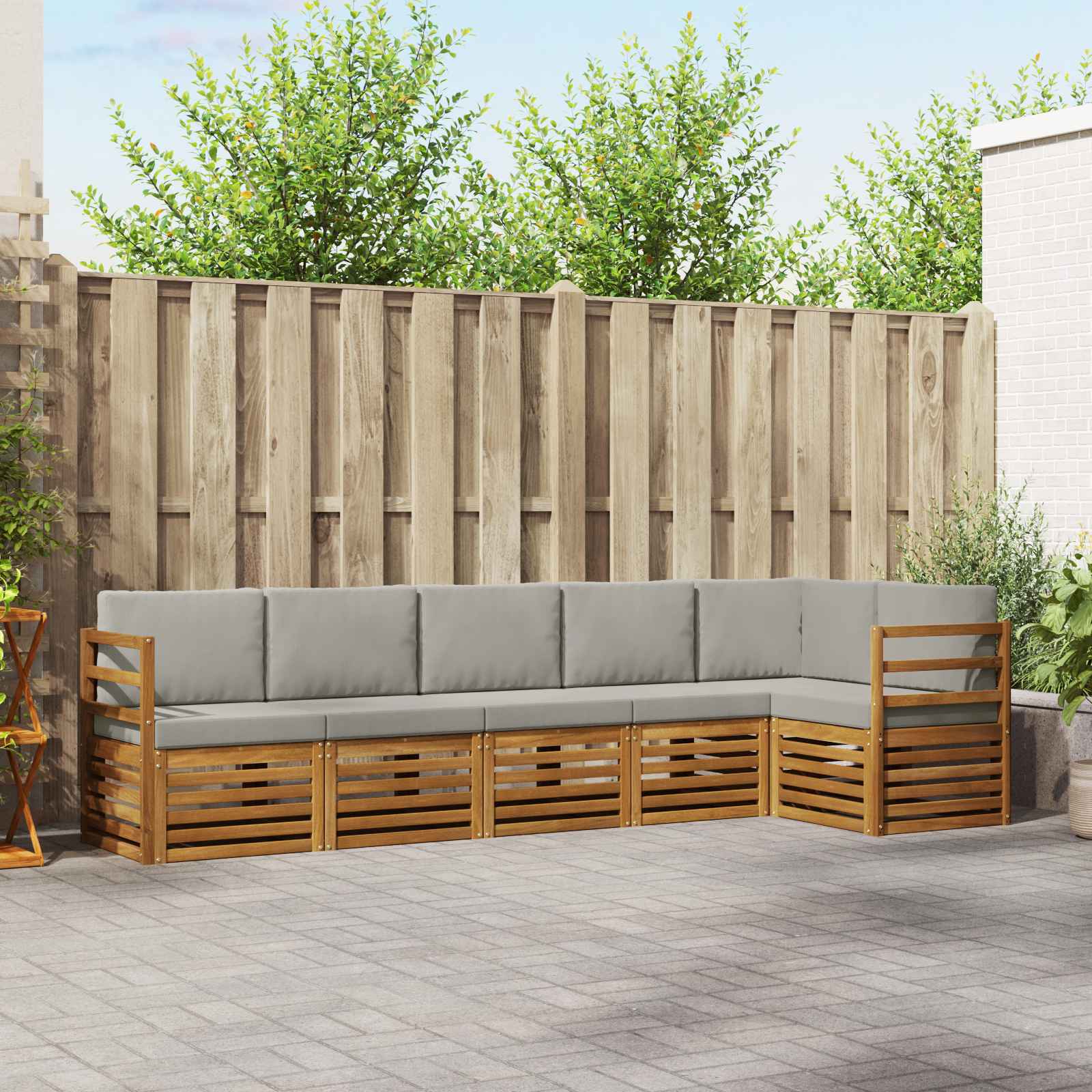 vidaXL Sofa-Sets 6 pcs Naturel Massief Acaciahout