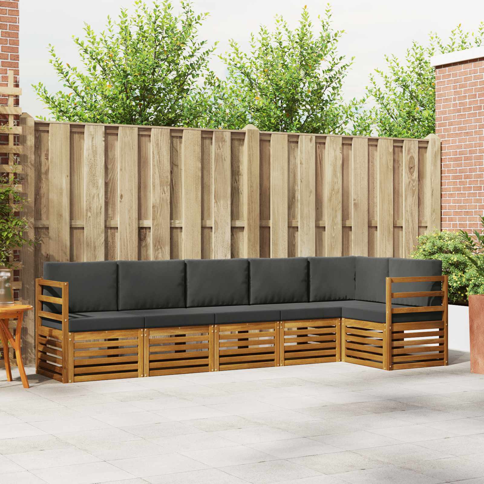 vidaXL Sofa-Sets 6 pcs Naturel Massief Acaciahout