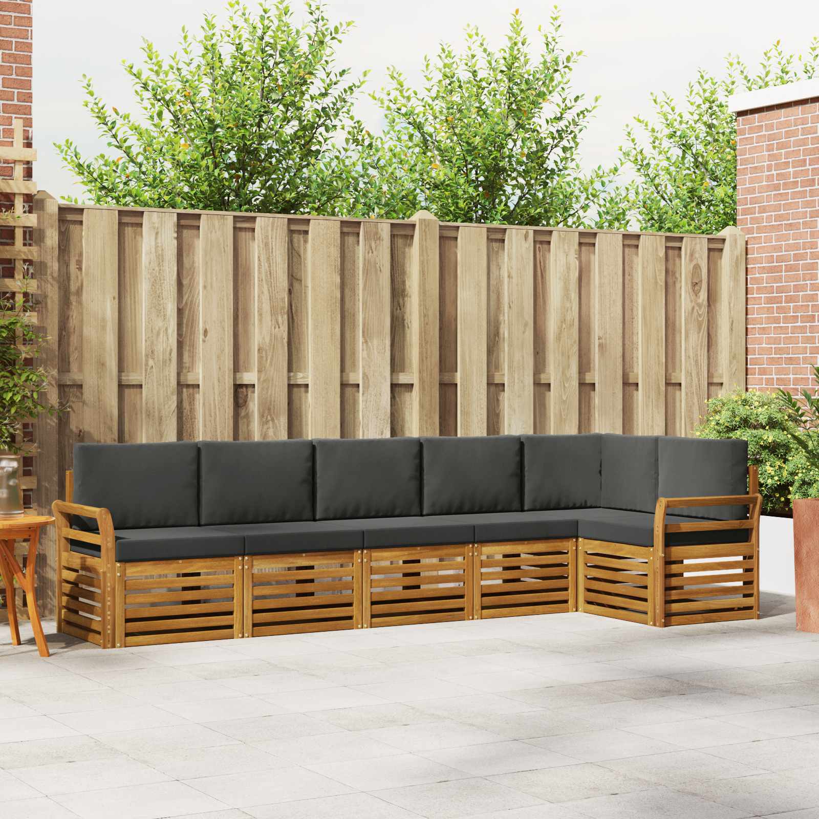 vidaXL Sofa-Sets 6 pcs Naturel Massief Acaciahout