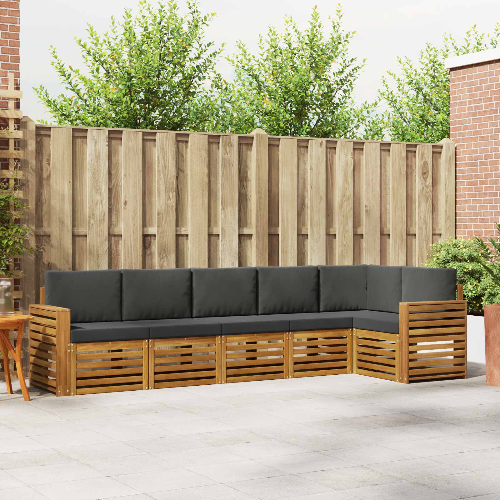 vidaXL Sofa-Sets 6 pcs Naturel Massief Acaciahout