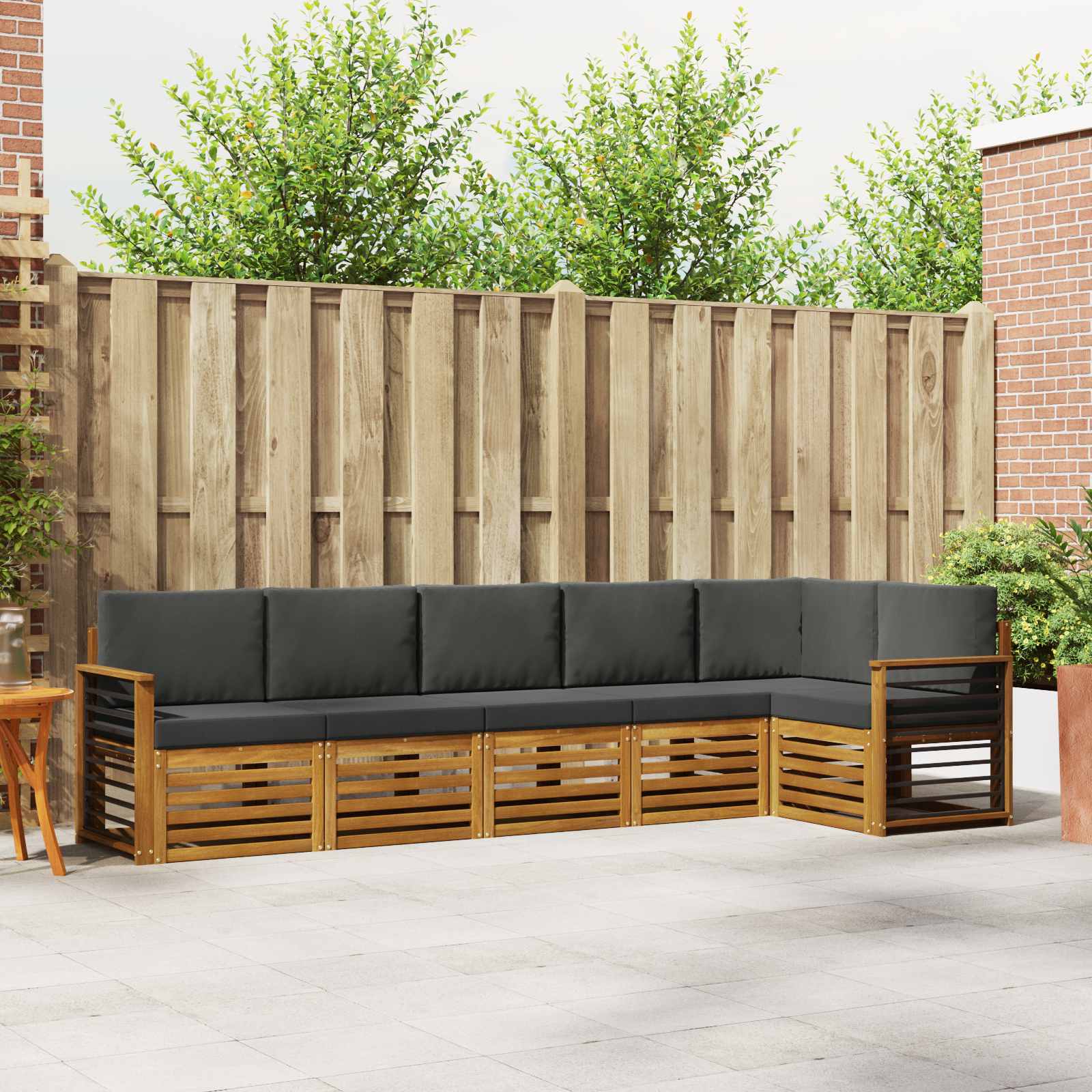 vidaXL Sofa-Sets 6 pcs Naturel Massief Acaciahout