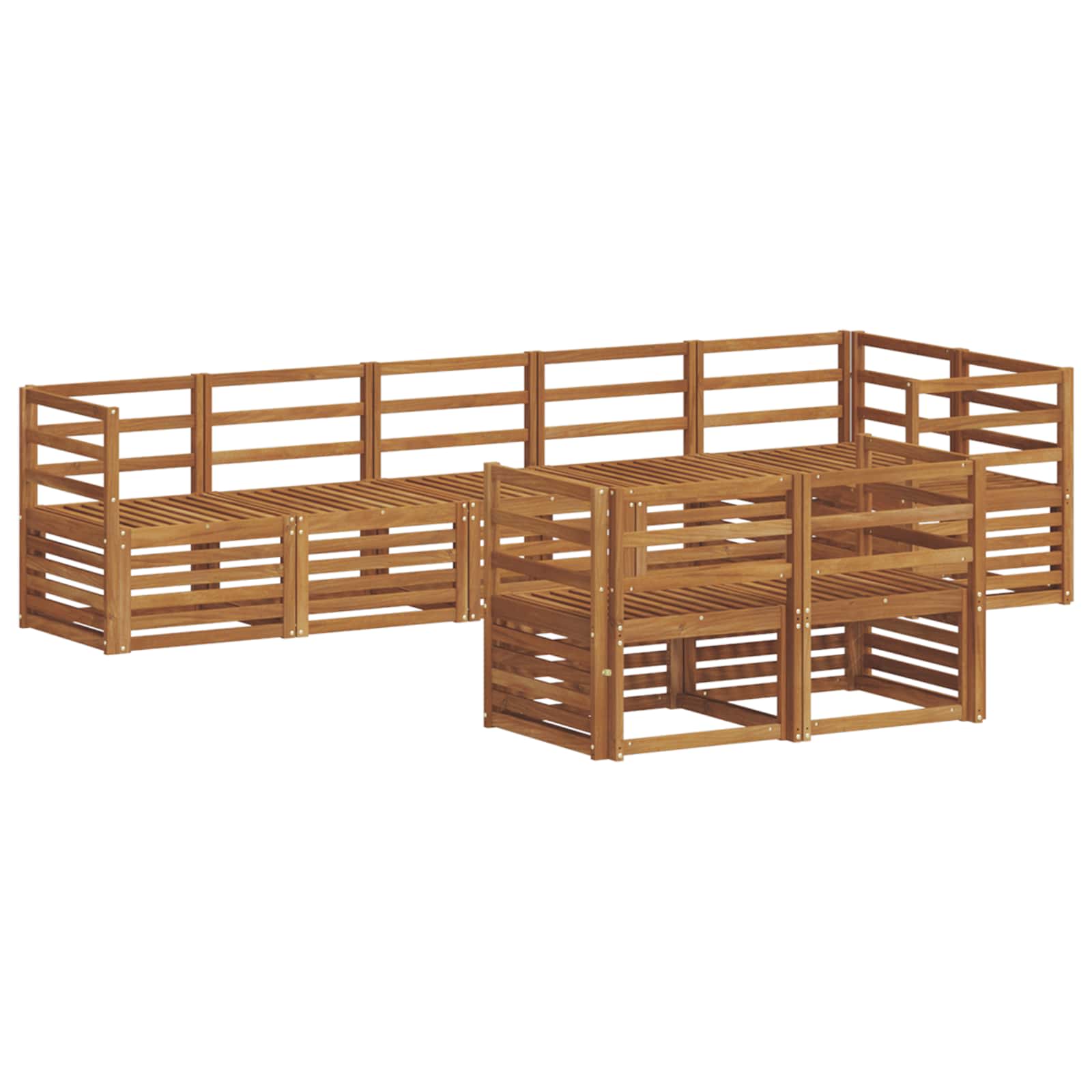 vidaXL Sofa-Sets 8 pcs Naturel Massief Acaciahout