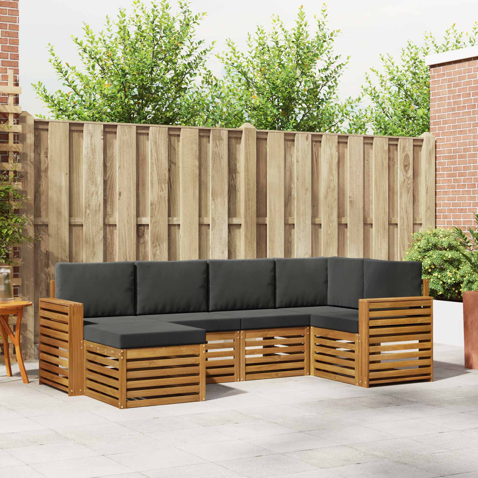 vidaXL Sofa-Sets 6 pcs Naturel Massief Acaciahout
