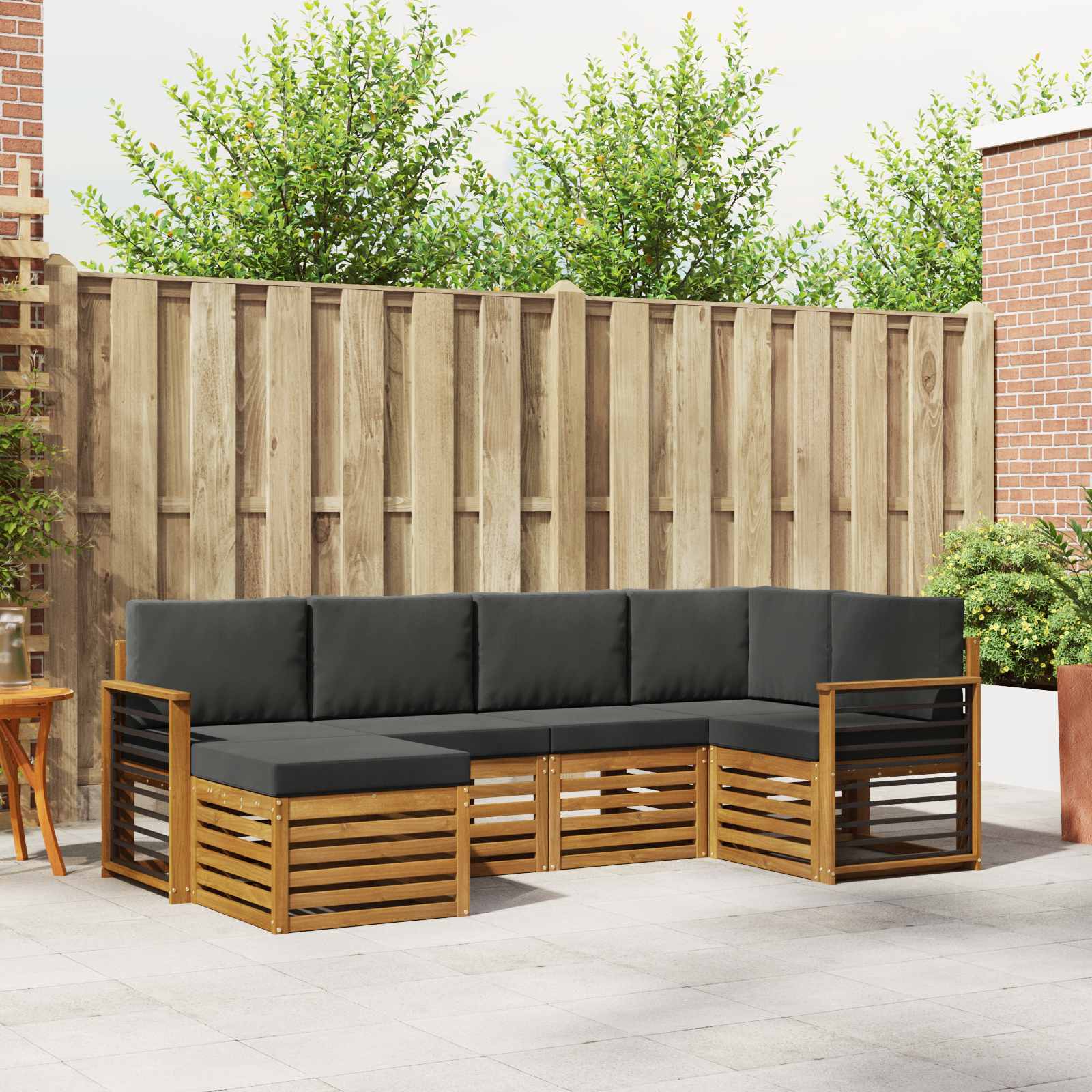 vidaXL Sofa-Sets 6 pcs Naturel Massief Acaciahout