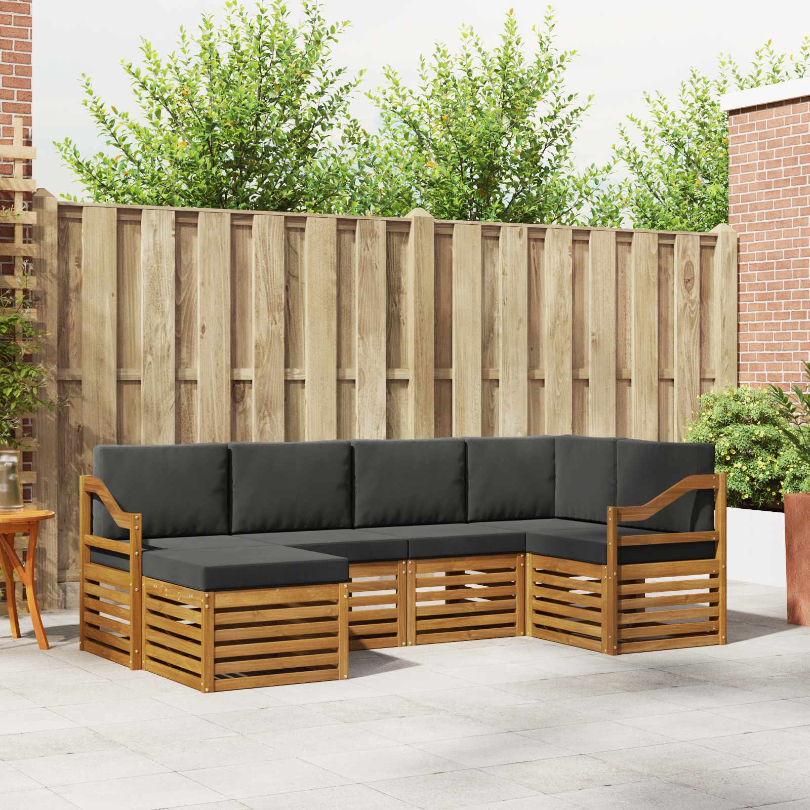 vidaXL Sofa-Sets 6 pcs Naturel Massief Acaciahout