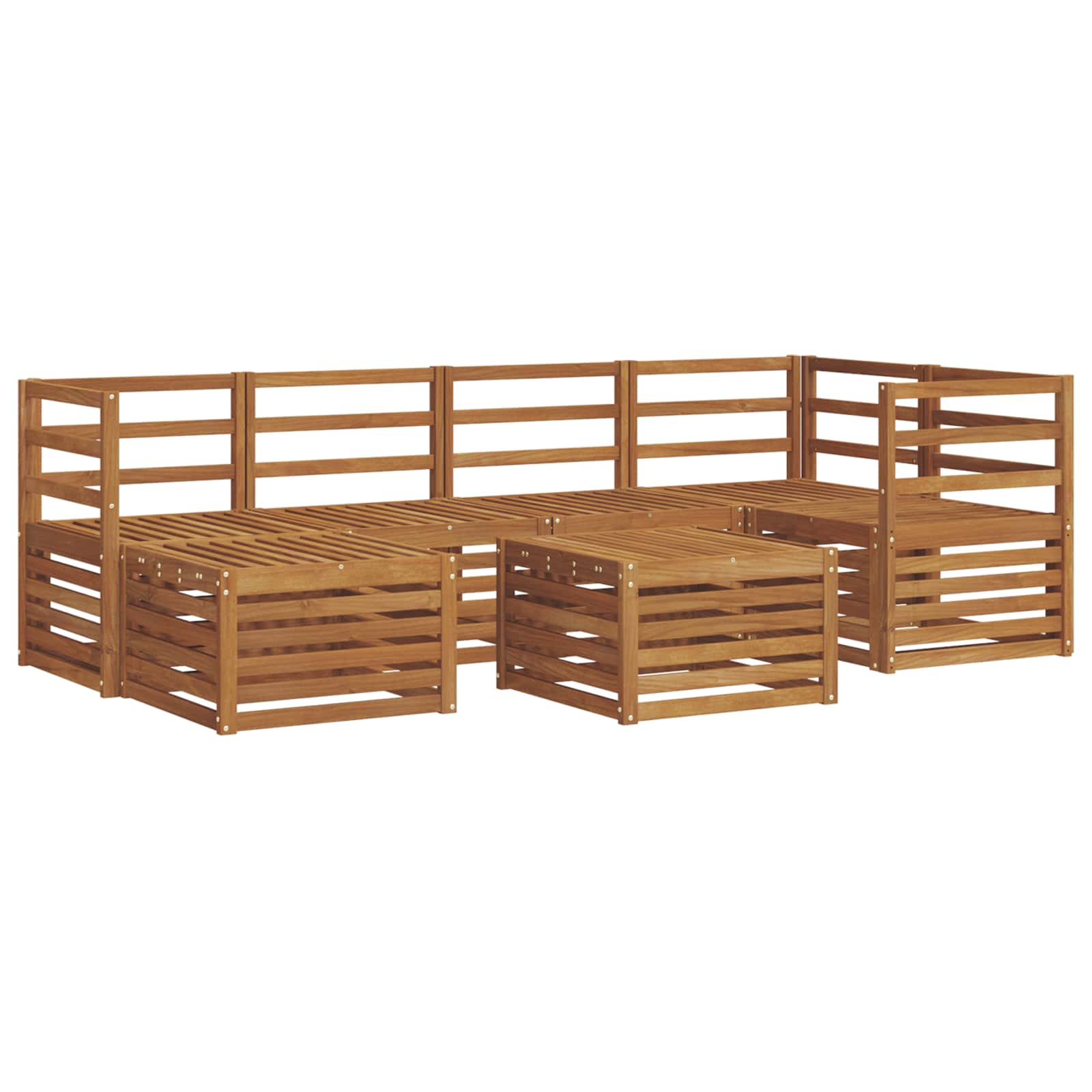vidaXL Sofa-Sets Naturel Massief Acaciahout