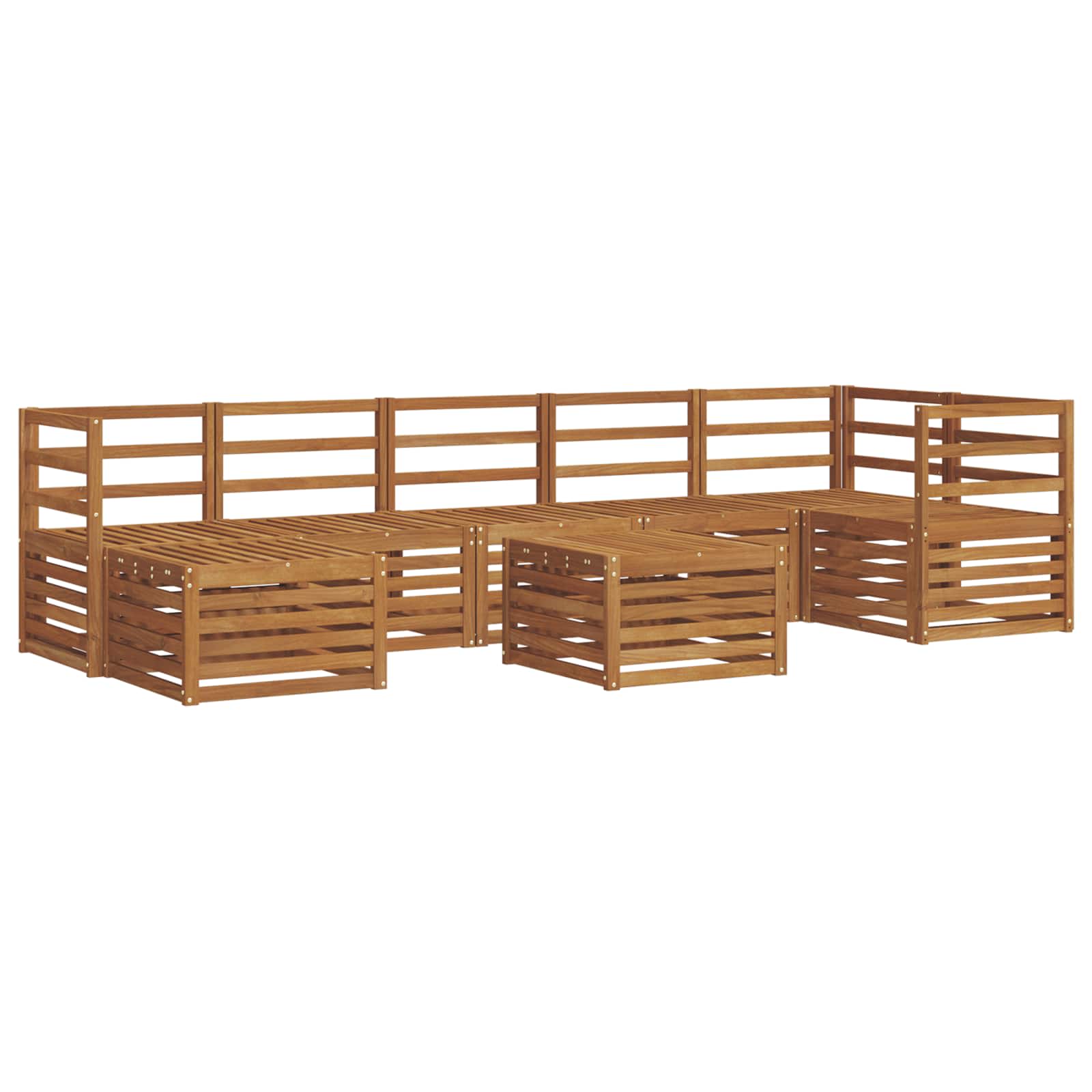 vidaXL Sofa-Sets 8 pcs Naturel Massief Acaciahout