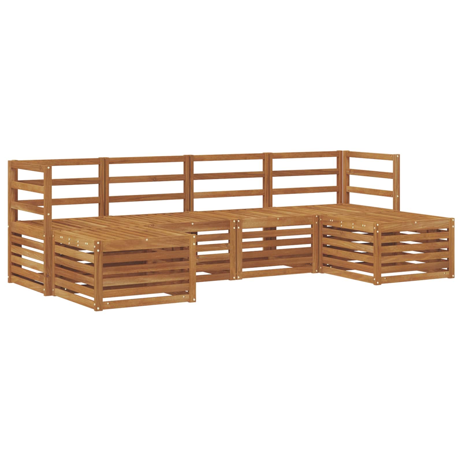 vidaXL Sofa-Sets 6 pcs Naturel Massief Acaciahout