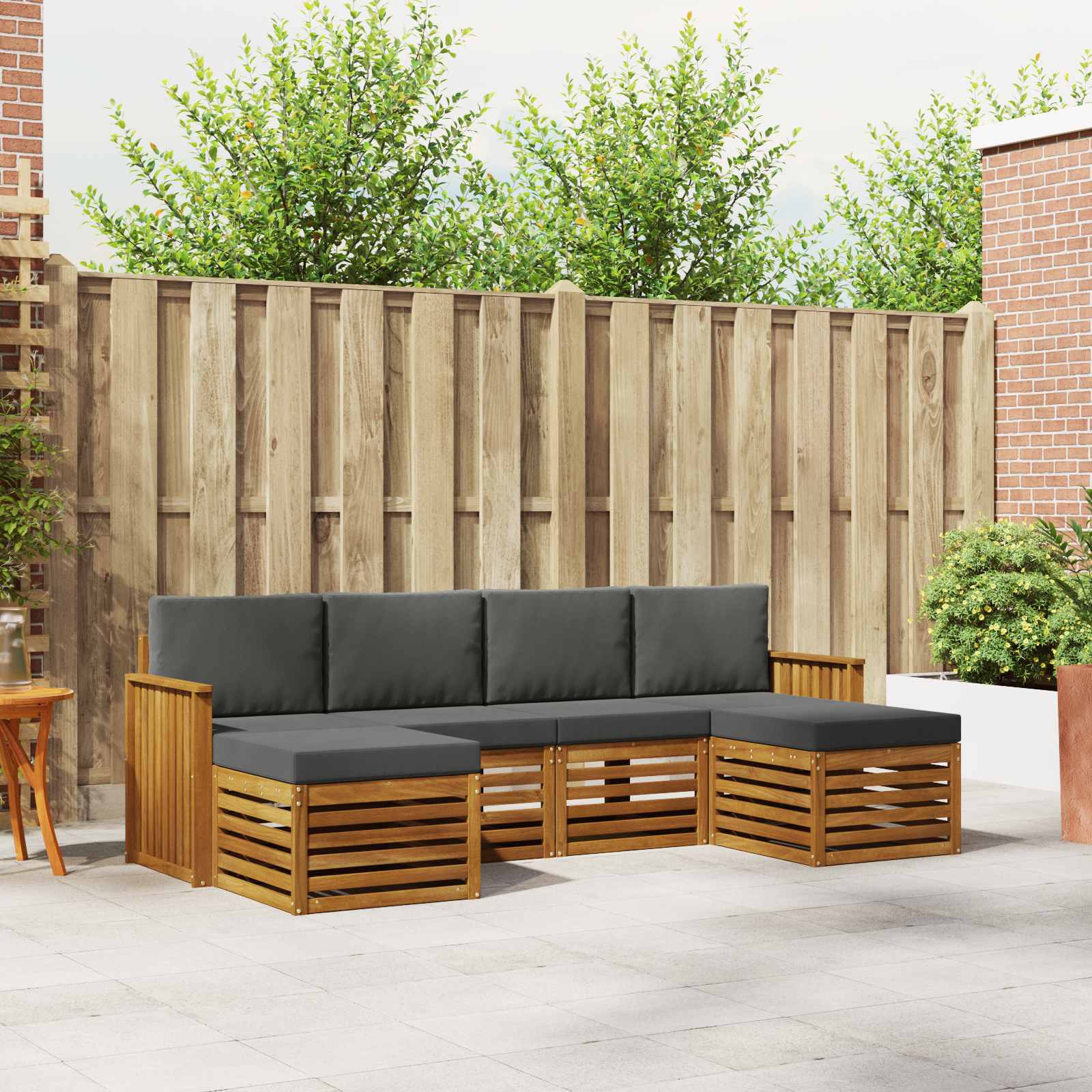 vidaXL Sofa-Sets 6 pcs Naturel Massief Acaciahout