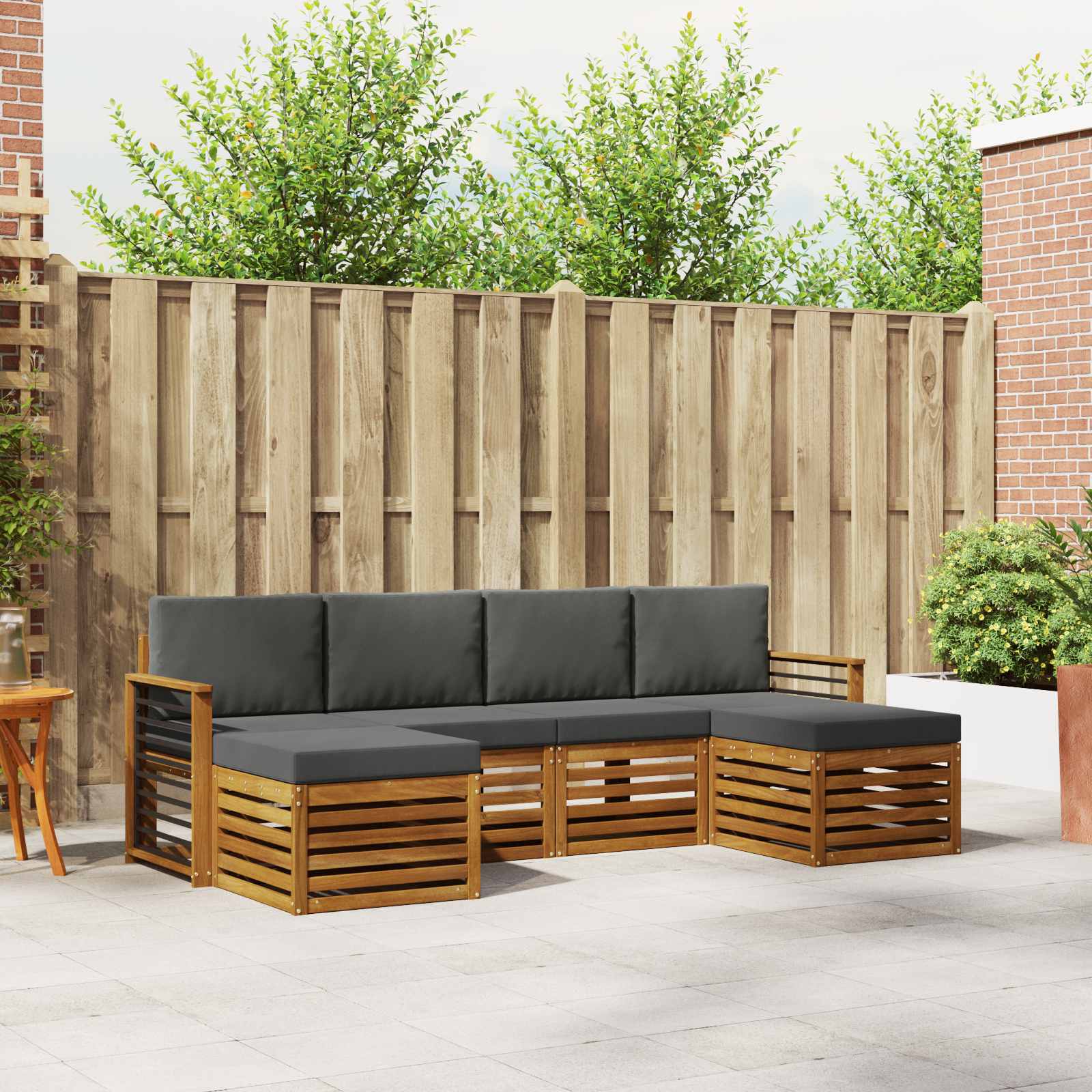 vidaXL Sofa-Sets 6 pcs Naturel Massief Acaciahout