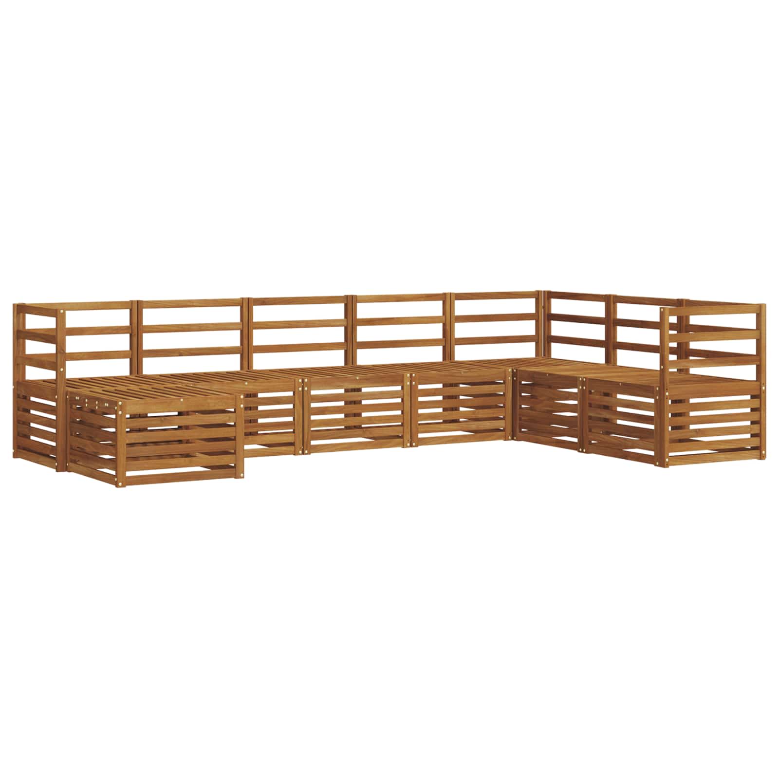 vidaXL Sofa-Sets 8 pcs Naturel Massief Acaciahout