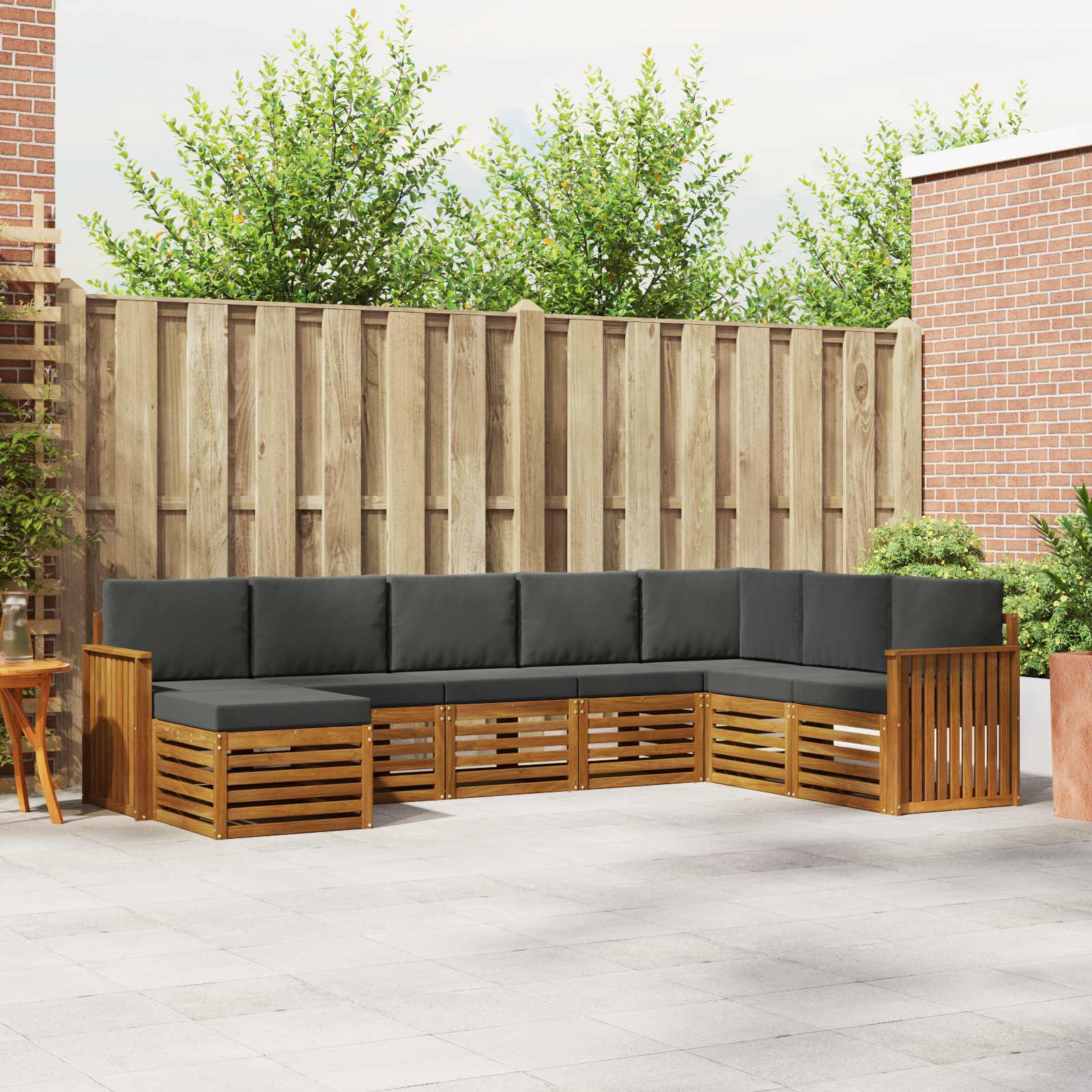 vidaXL Sofa-Sets 8 pcs Naturel Massief Acaciahout