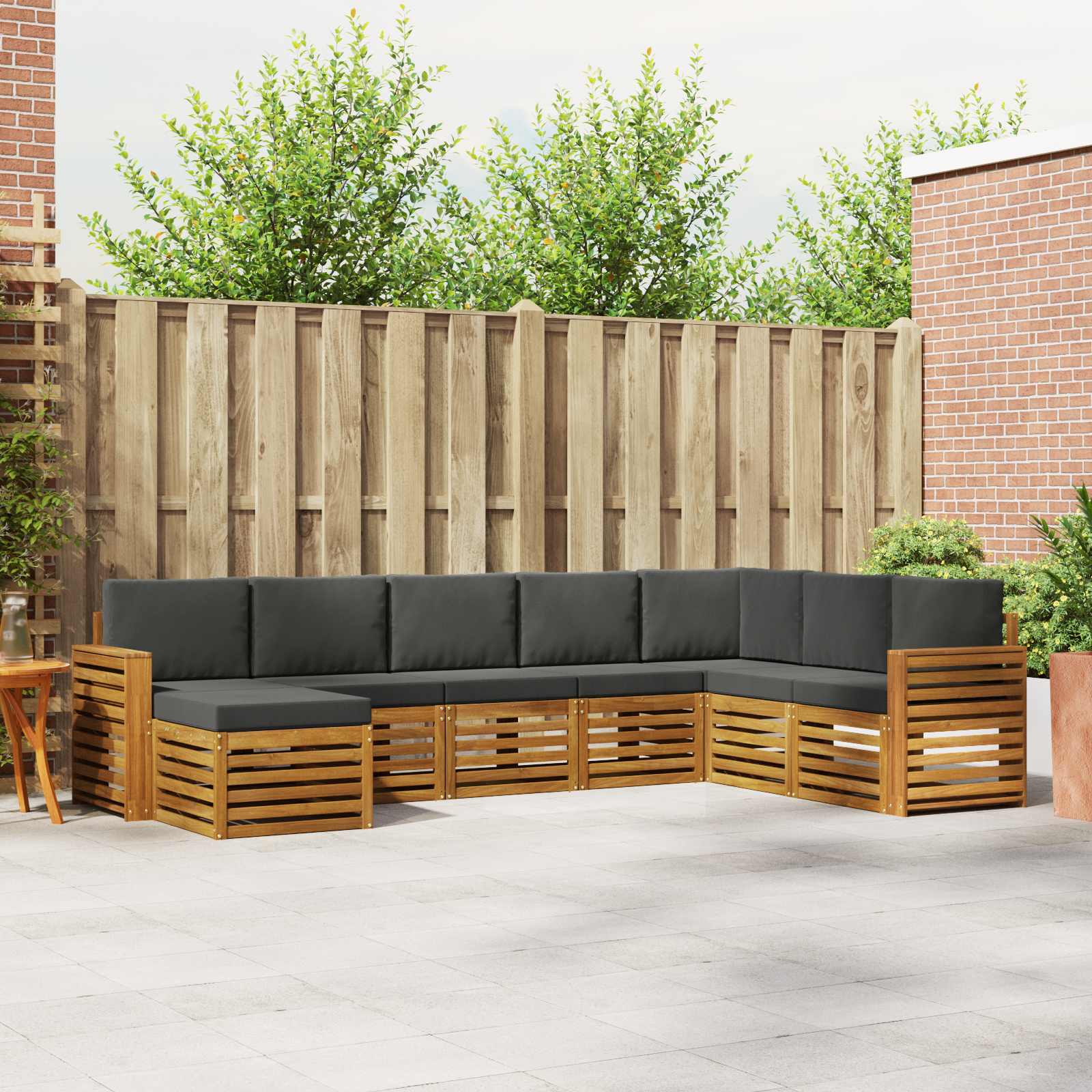 vidaXL Sofa-Sets 8 pcs Naturel Massief Acaciahout