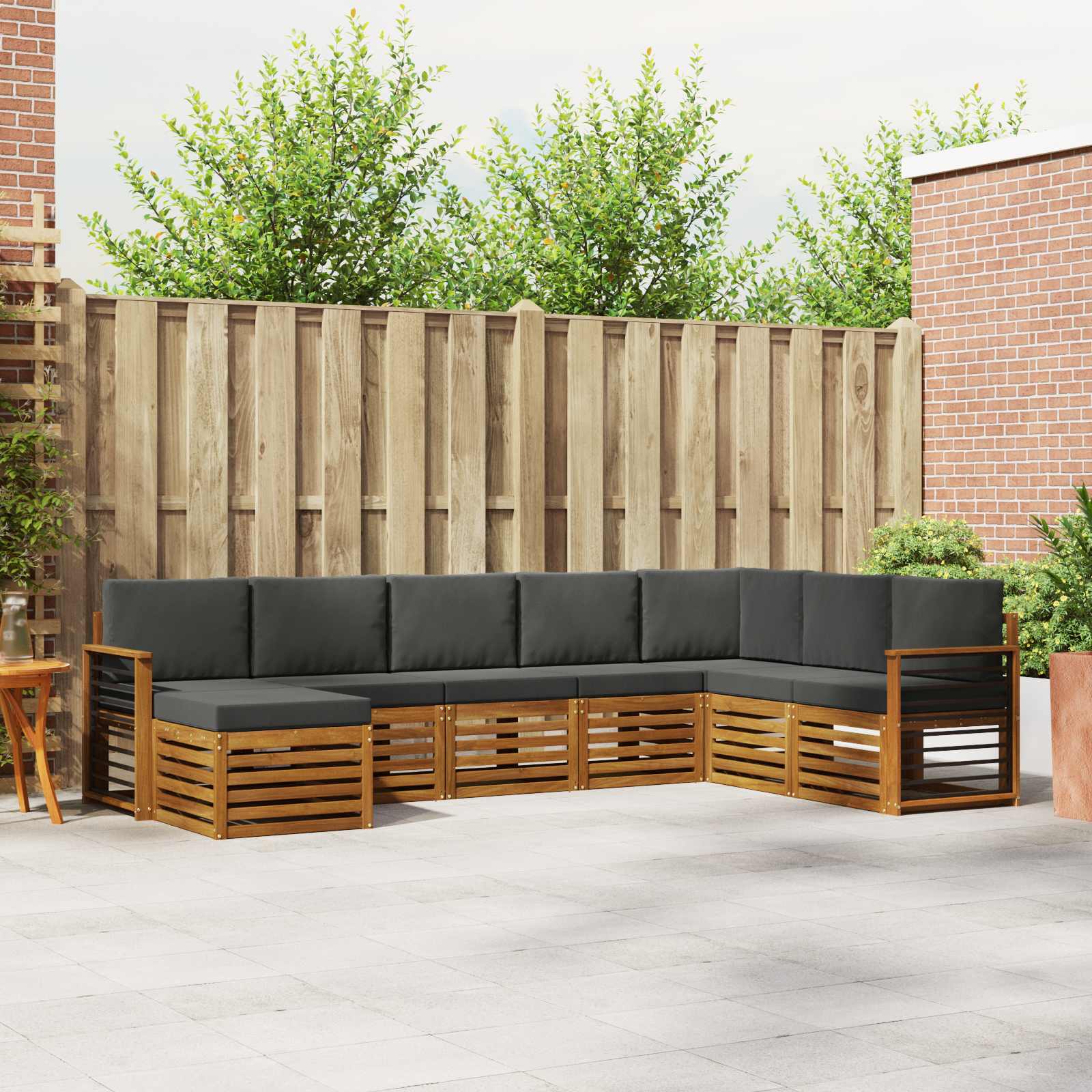 vidaXL Sofa-Sets 8 pcs Naturel Massief Acaciahout