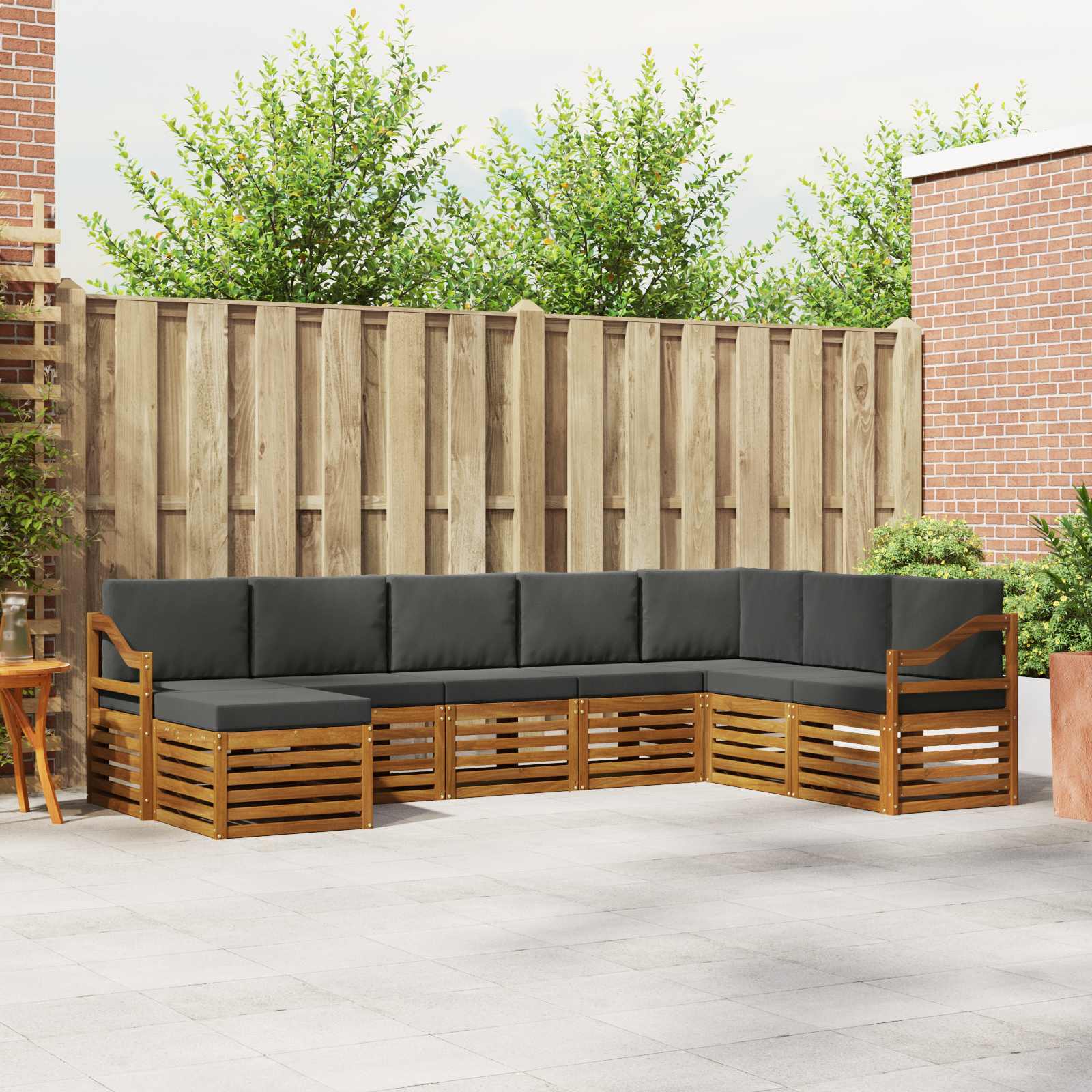 vidaXL Sofa-Sets 8 pcs Naturel Massief Acaciahout