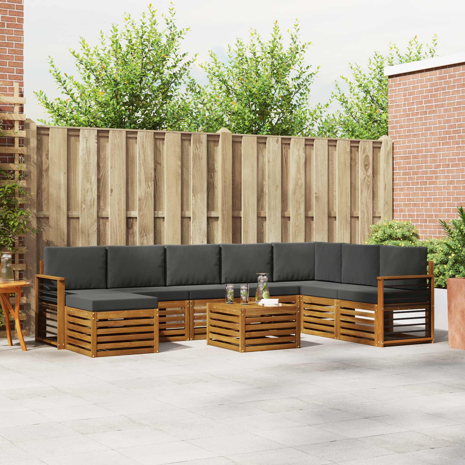 vidaXL Sofa-Sets Naturel Massief Acaciahout