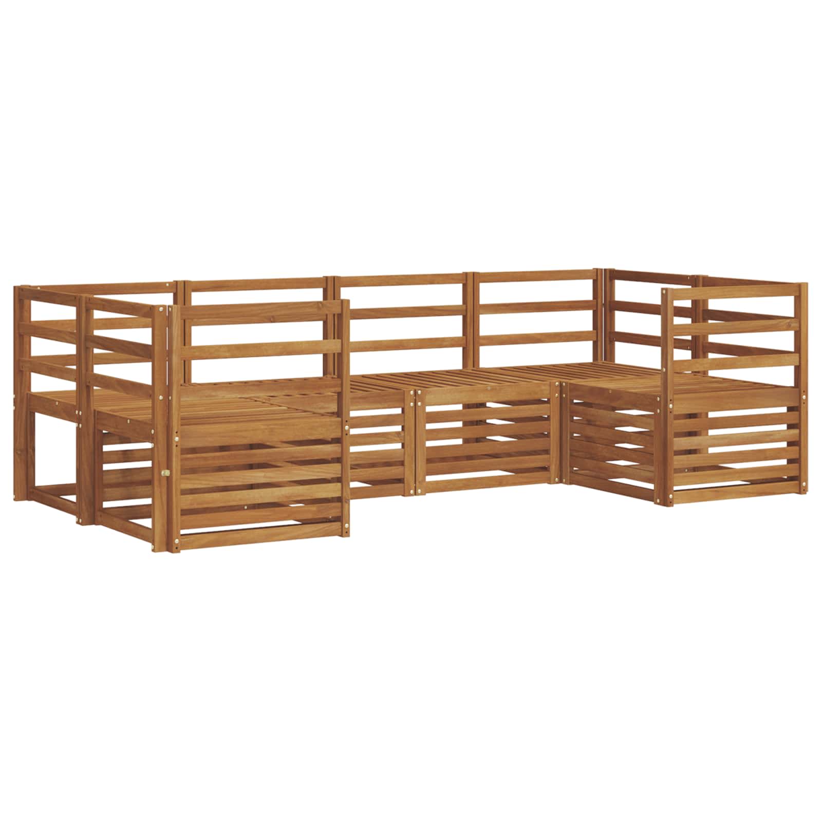 vidaXL Sofa-Sets 6 pcs Naturel Massief Acaciahout