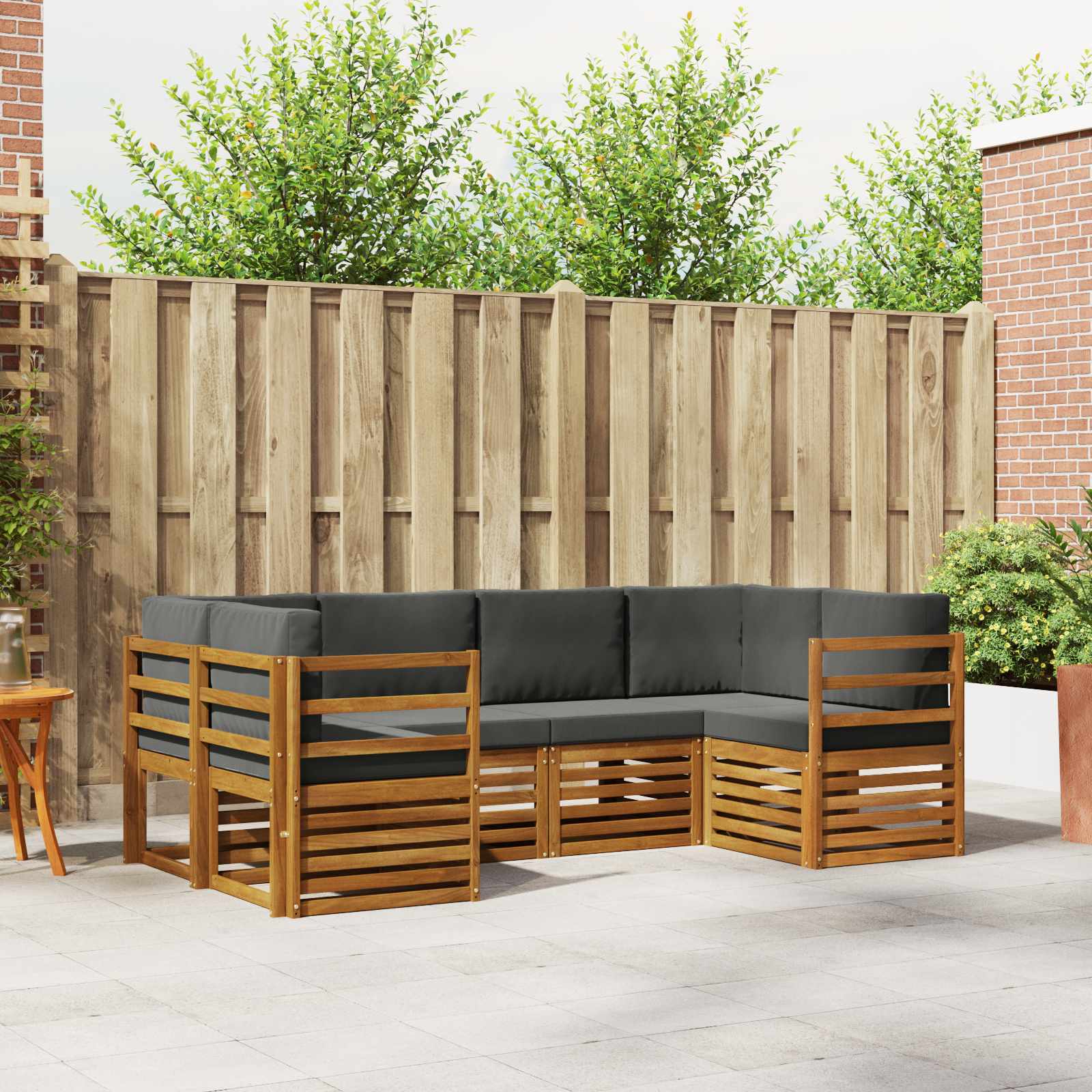 vidaXL Sofa-Sets 6 pcs Naturel Massief Acaciahout