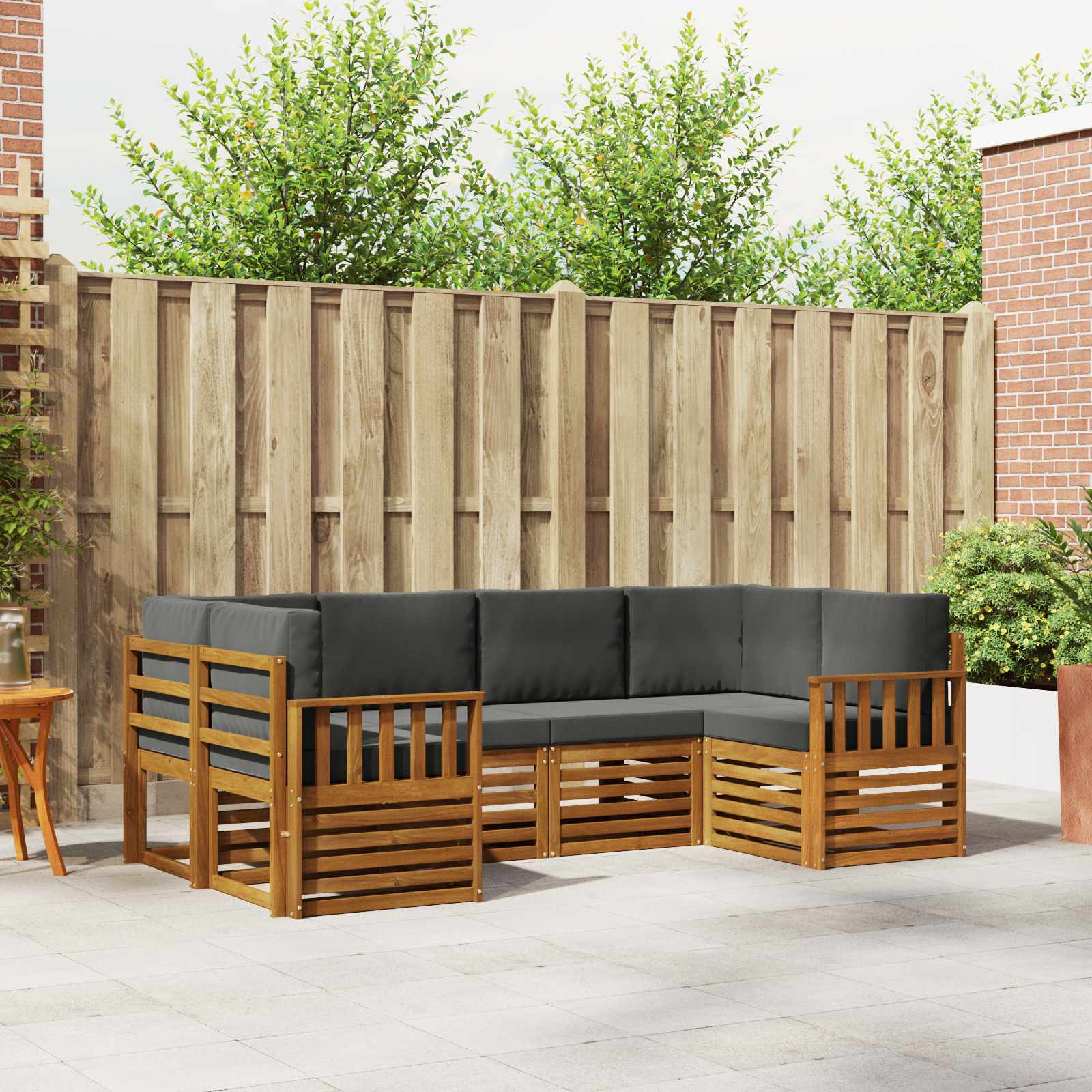vidaXL Sofa-Sets 6 pcs Naturel Massief Acaciahout