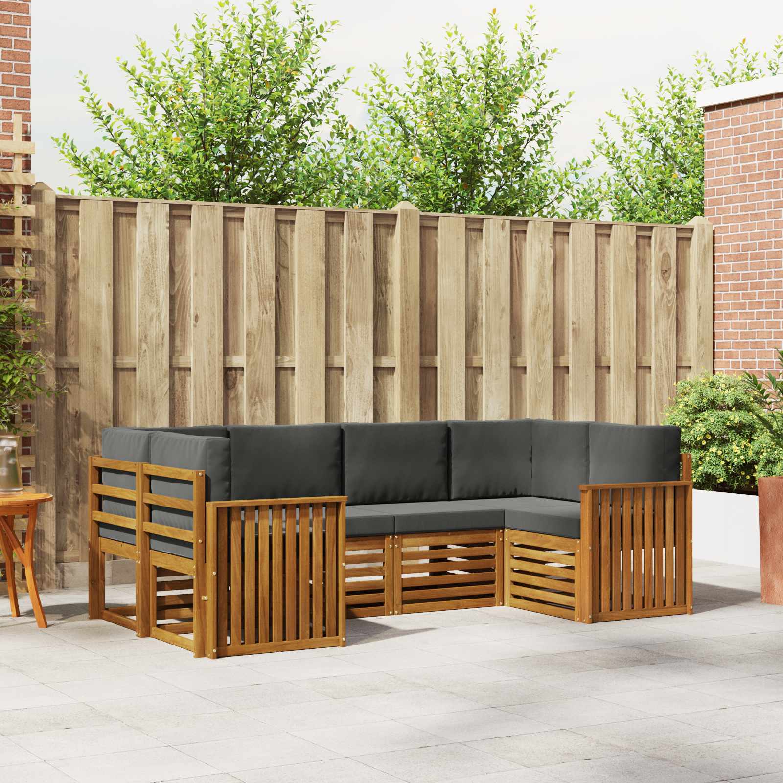 vidaXL Sofa-Sets 6 pcs Naturel Massief Acaciahout