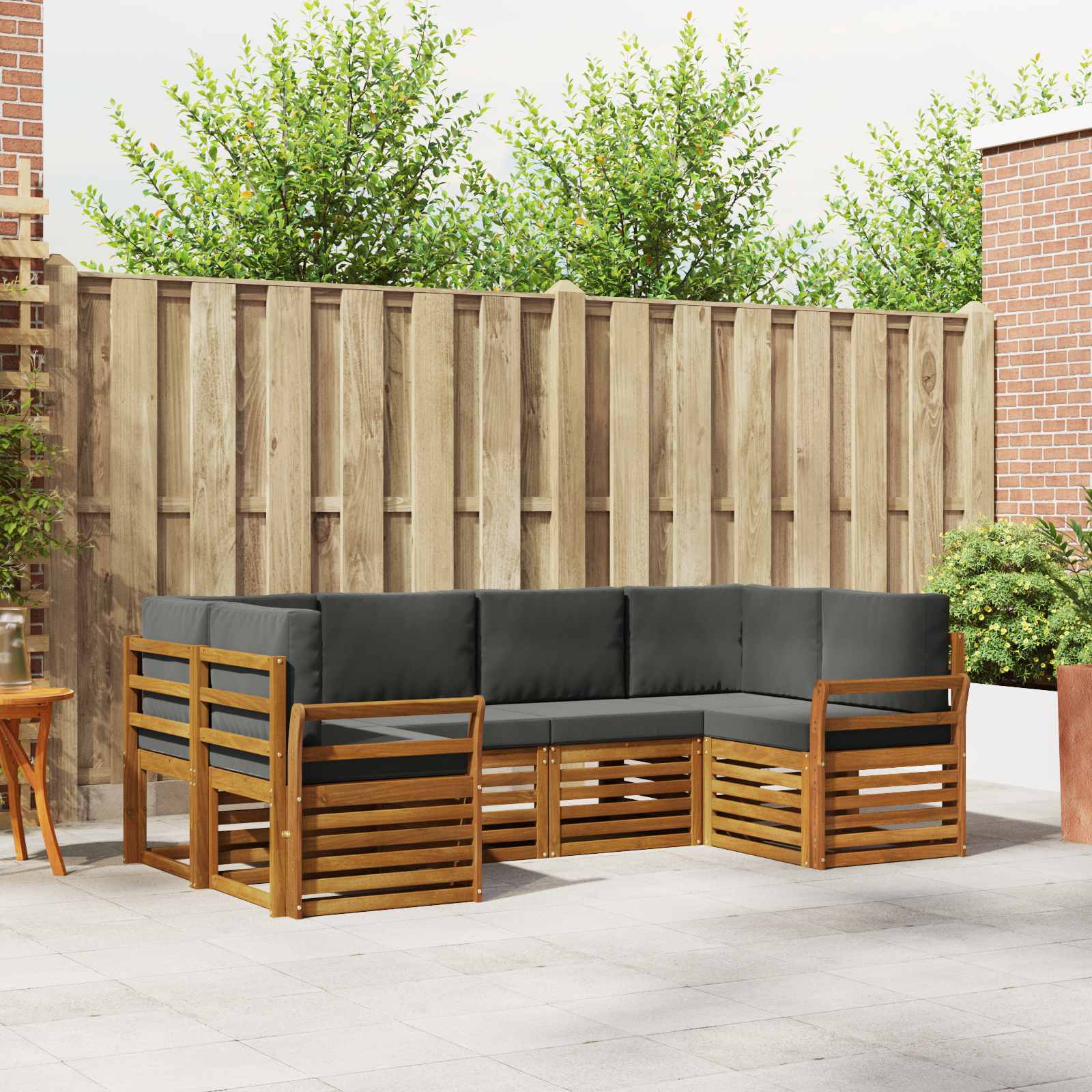 vidaXL Sofa-Sets 6 pcs Naturel Massief Acaciahout