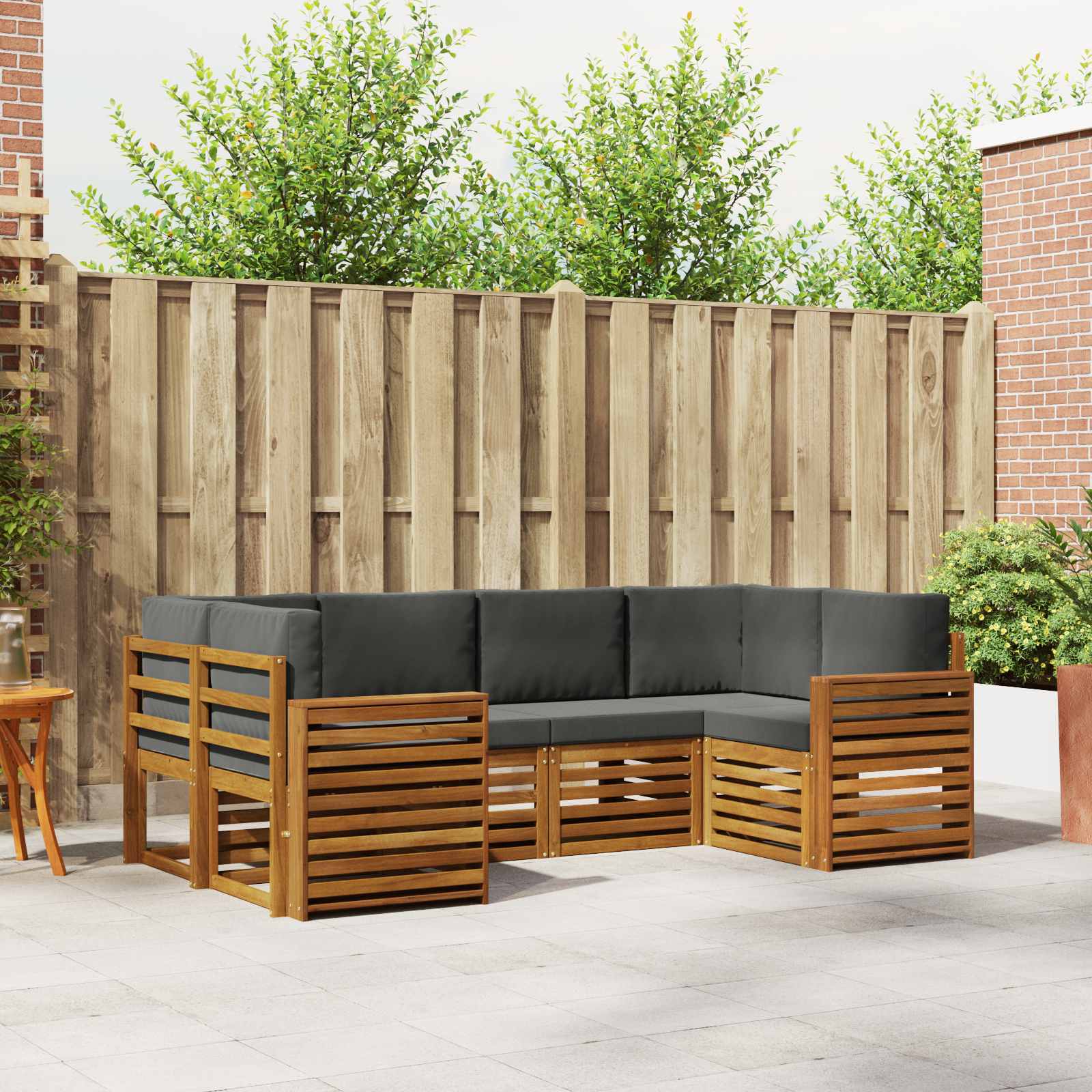 vidaXL Sofa-Sets 6 pcs Naturel Massief Acaciahout