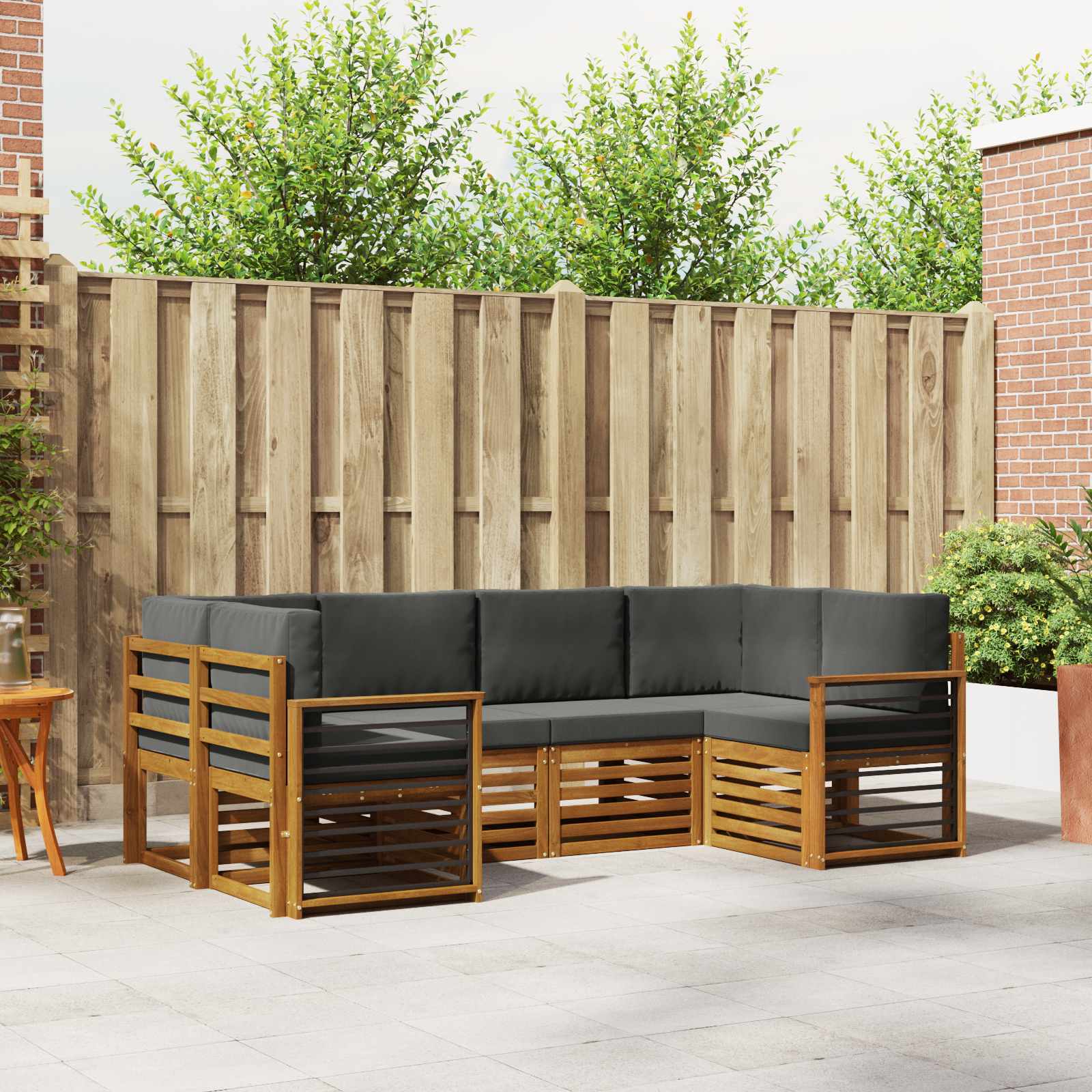 vidaXL Sofa-Sets 6 pcs Naturel Massief Acaciahout