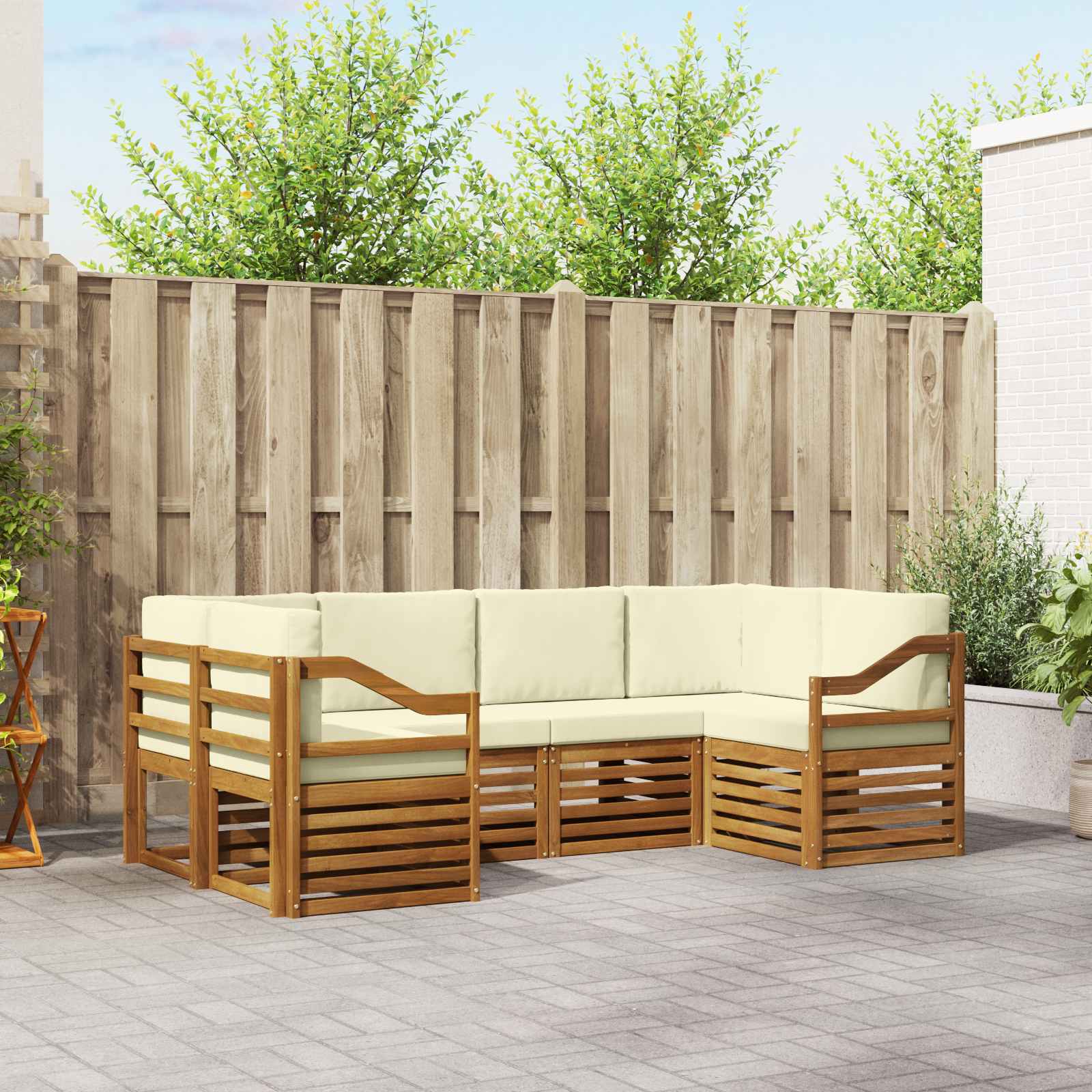 vidaXL Sofa-Sets 6 pcs Naturel Massief Acaciahout