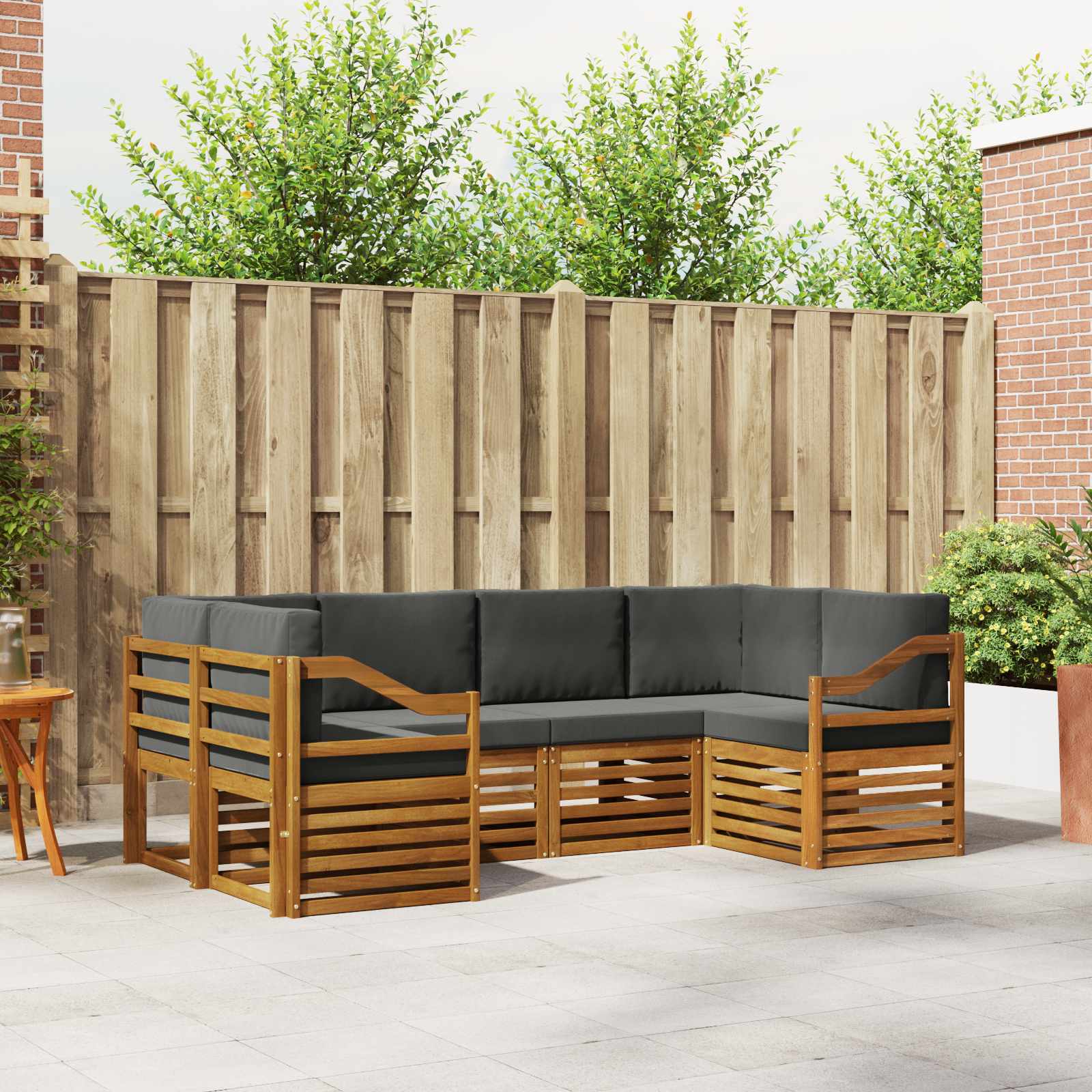 vidaXL Sofa-Sets 6 pcs Naturel Massief Acaciahout