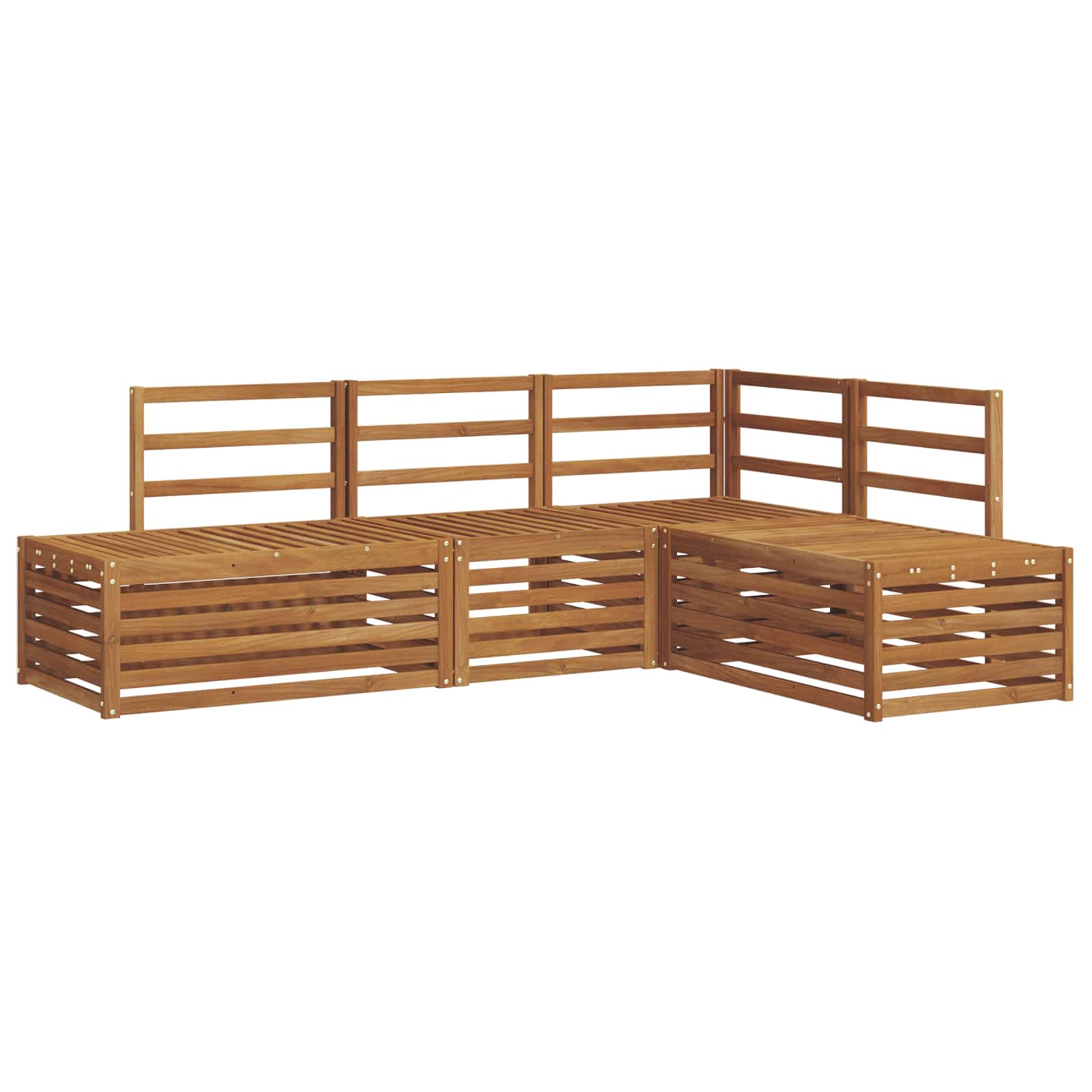 vidaXL Sofa-Sets met kussen 4 Stuk Natuurlijk en Crème