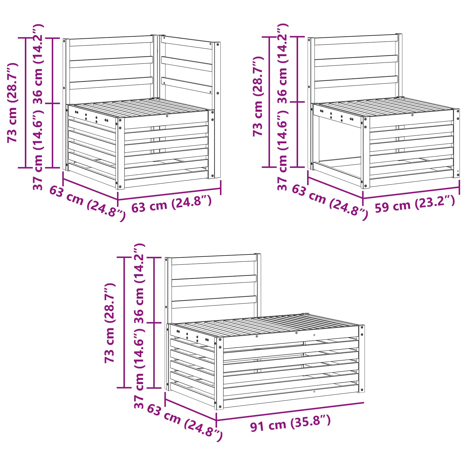 vidaXL Sofa-Sets met kussen 6 Stuk Natuurlijk en Crème
