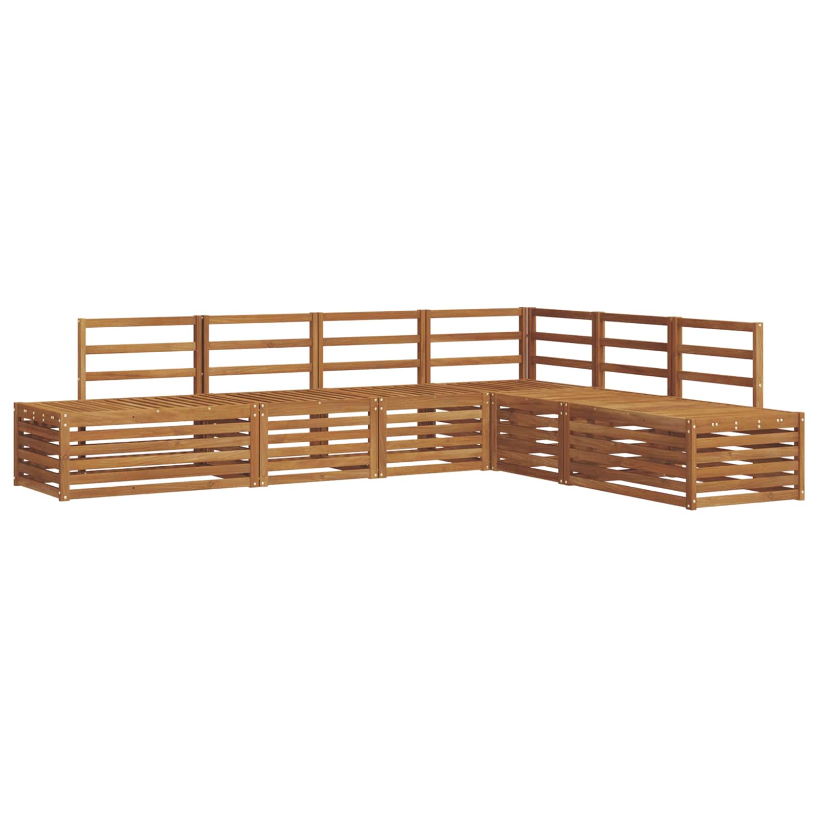 vidaXL Sofa-Sets met kussen 6 Stuk Natuurlijk en Crème