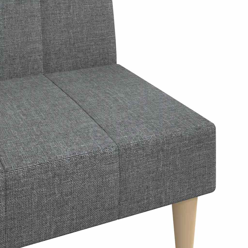 vidaXL Slaapbank 2-zits stof lichtgrijs