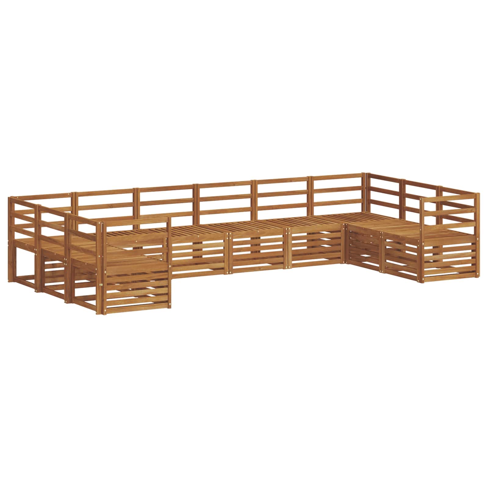vidaXL Sofa-Sets 10 pcs Naturel Massief Acaciahout