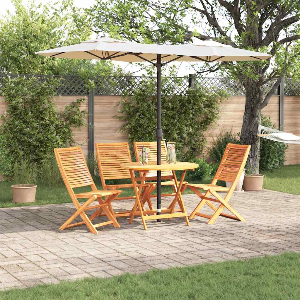 vidaXL Tuin Eetset 5 pcs Bruin Massief acaciahout